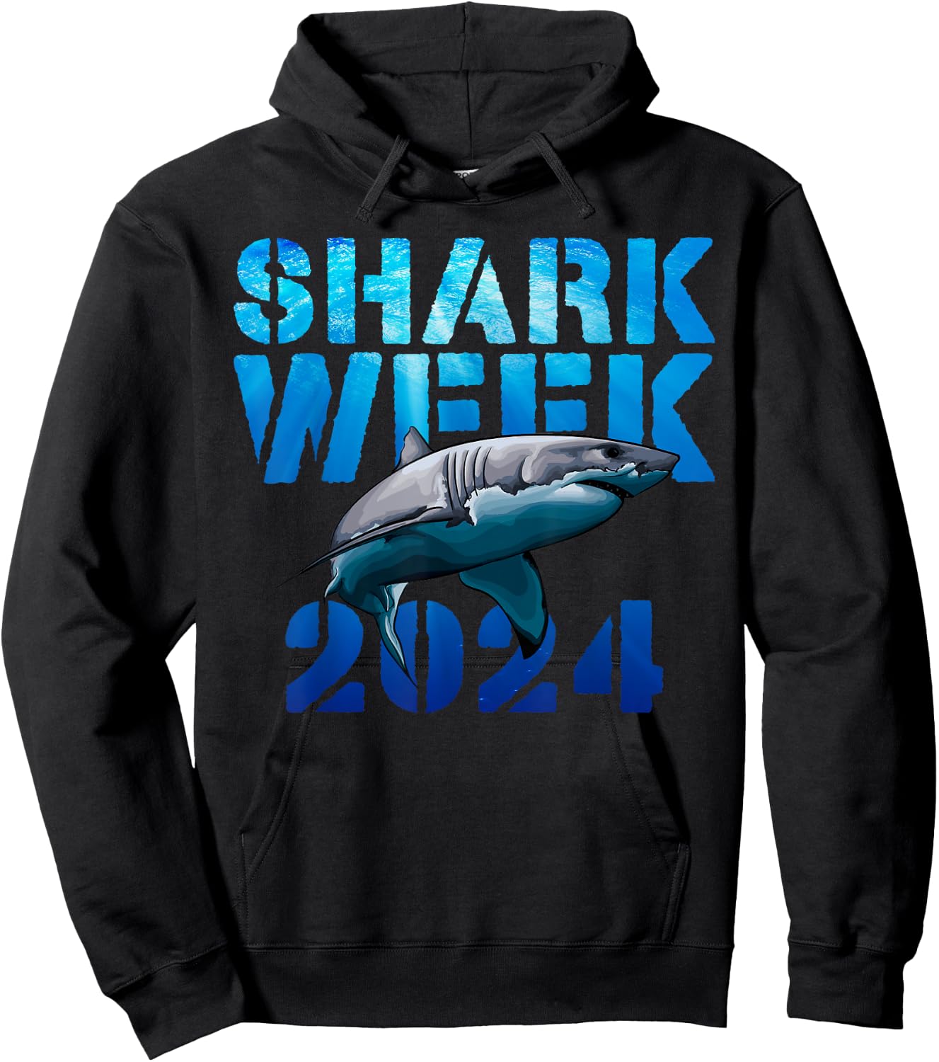 Shark Lover 2024 Week Animal Ocean Beach Summer Scuba Divers Men Women Kids Hoodie - Hoodie | Black