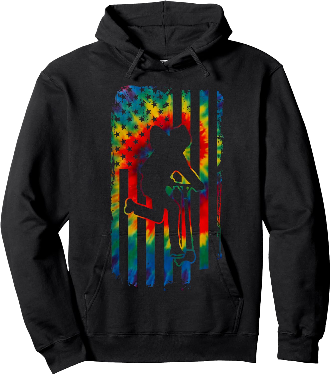 Tie Dye American Stunt Scooter Kick Trick Competition Shirt Hoodie - Hoodie | Black