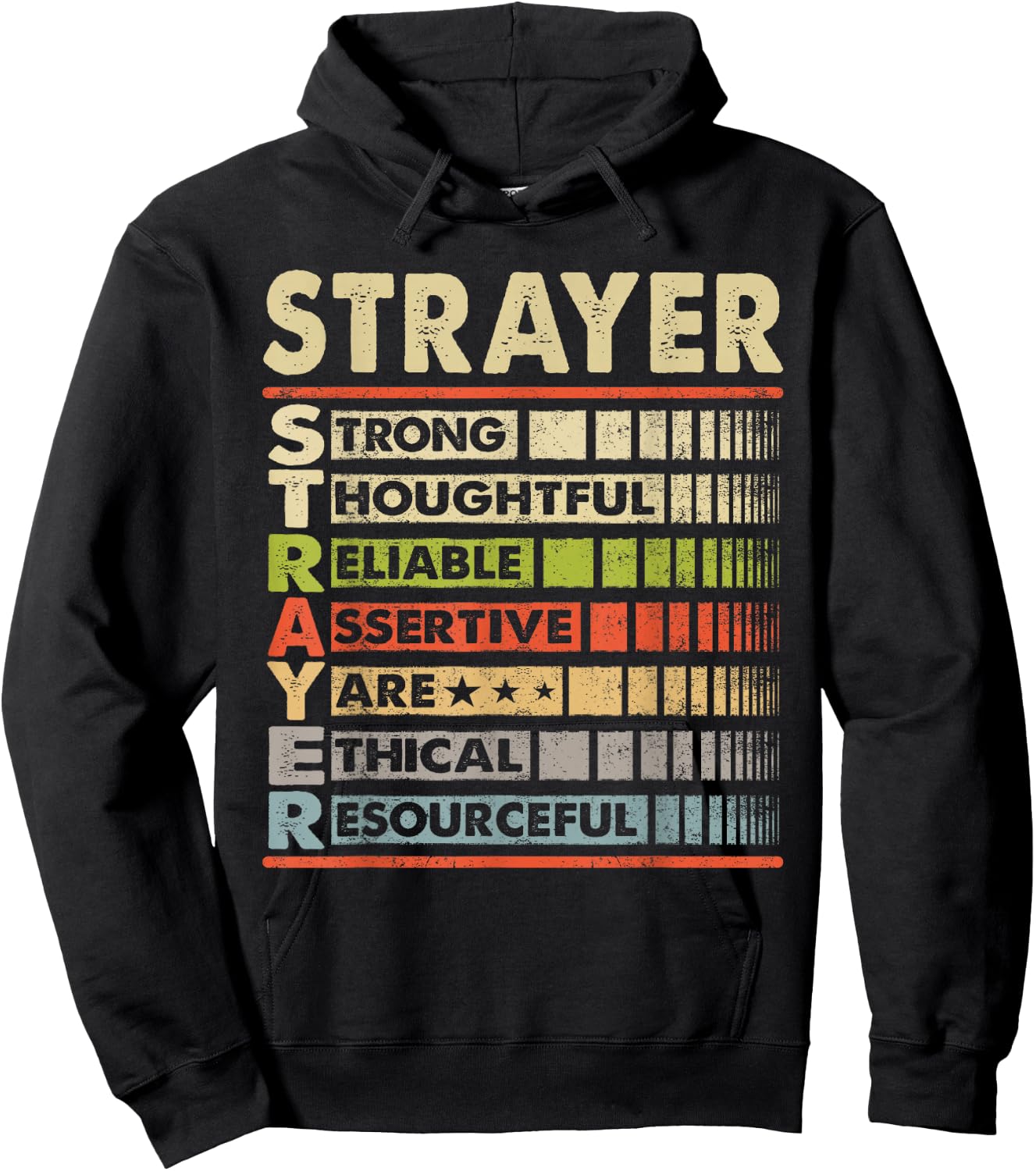 STRAYER Family Name, STRAYER Last Name Team Hoodie - Hoodie | Black