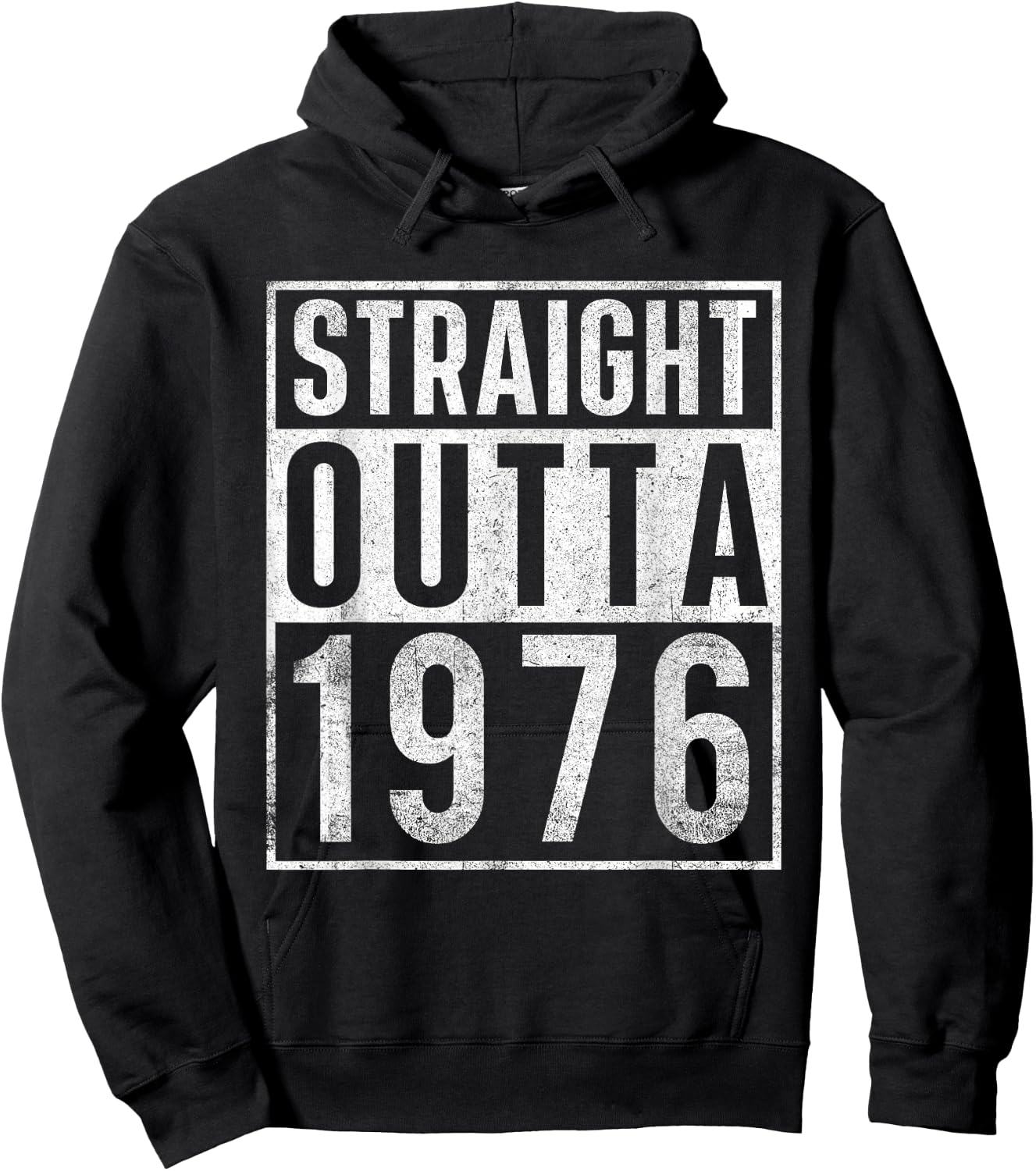 Straight Outta 1976 Year of Birth Birthday Hoodie - Hoodie | Black