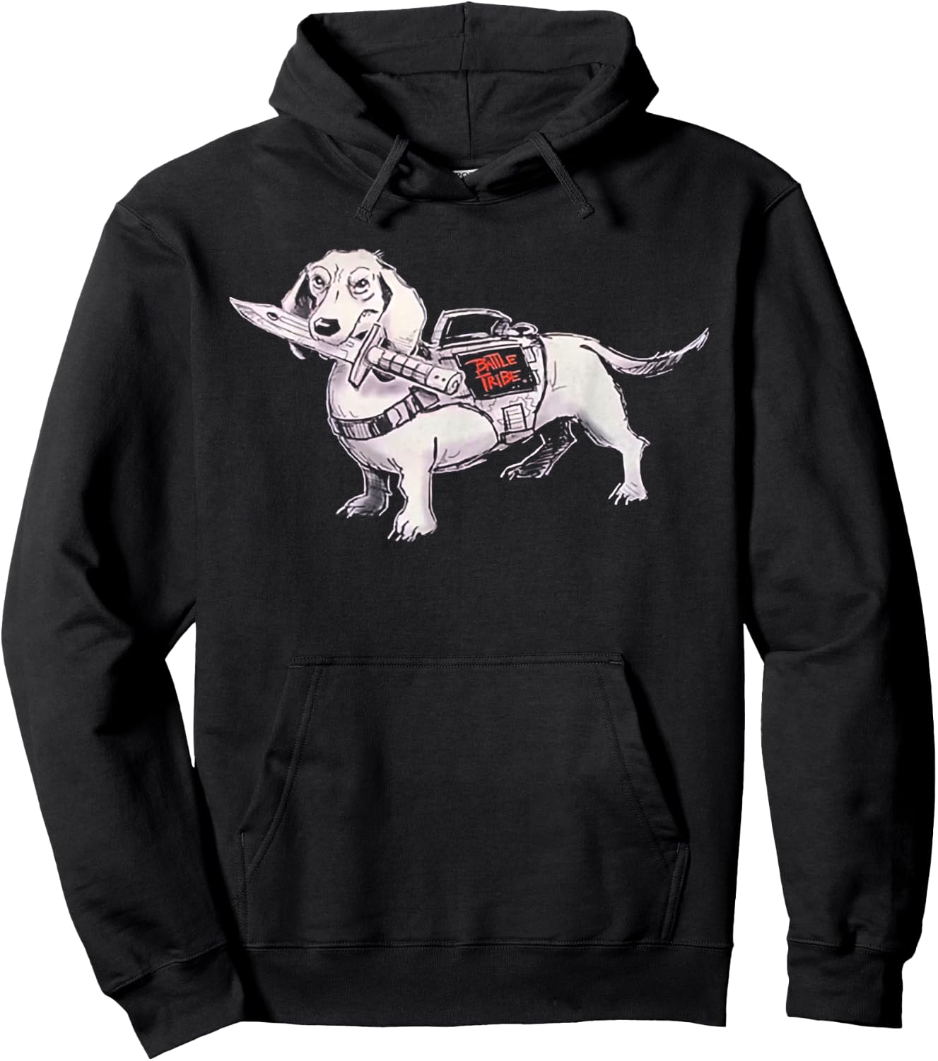 Battle Tribe “War Dog” Dachshund Hoodie - Hoodie | Black
