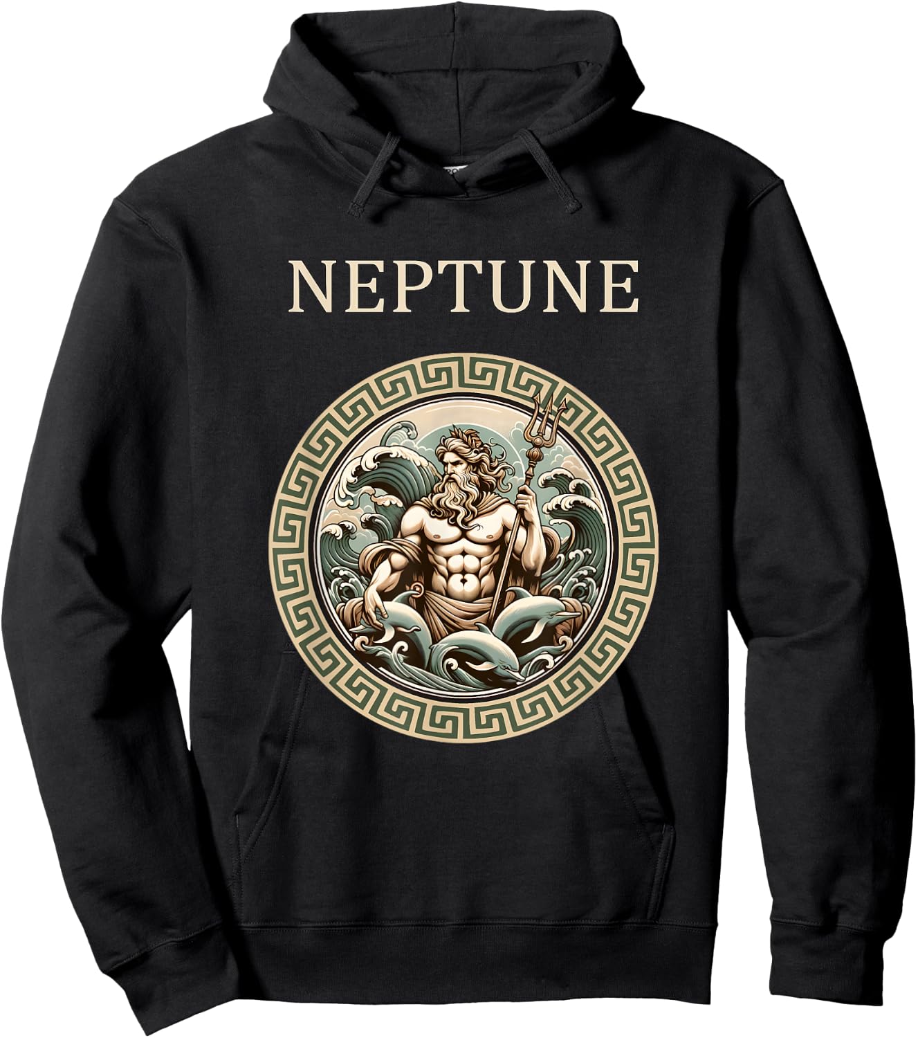 Neptune Ancient Roman God of the Sea Hoodie - Hoodie | Black
