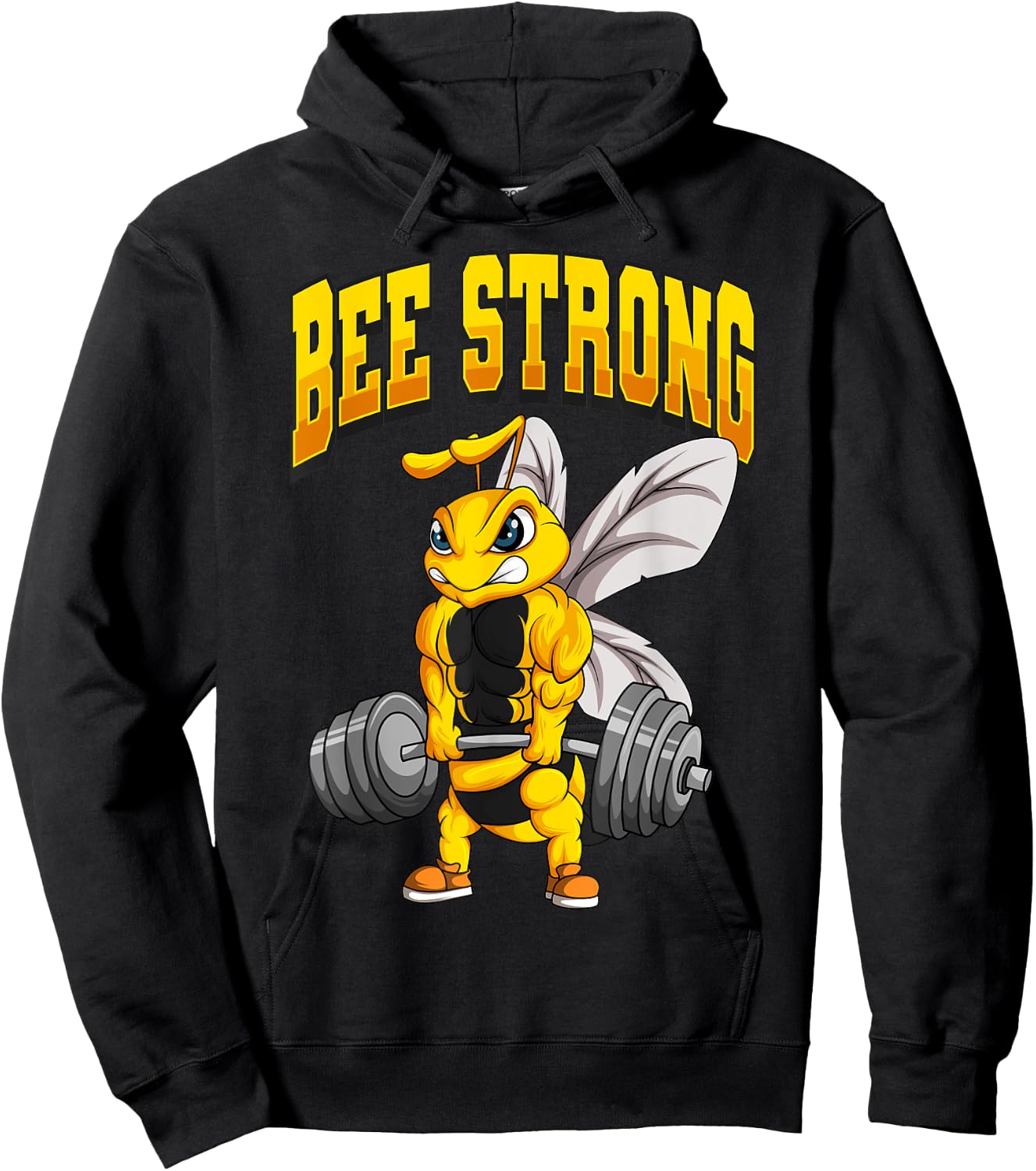 Bee Strong Gym Fitness Bodybuilding Hoodie - Hoodie | Black