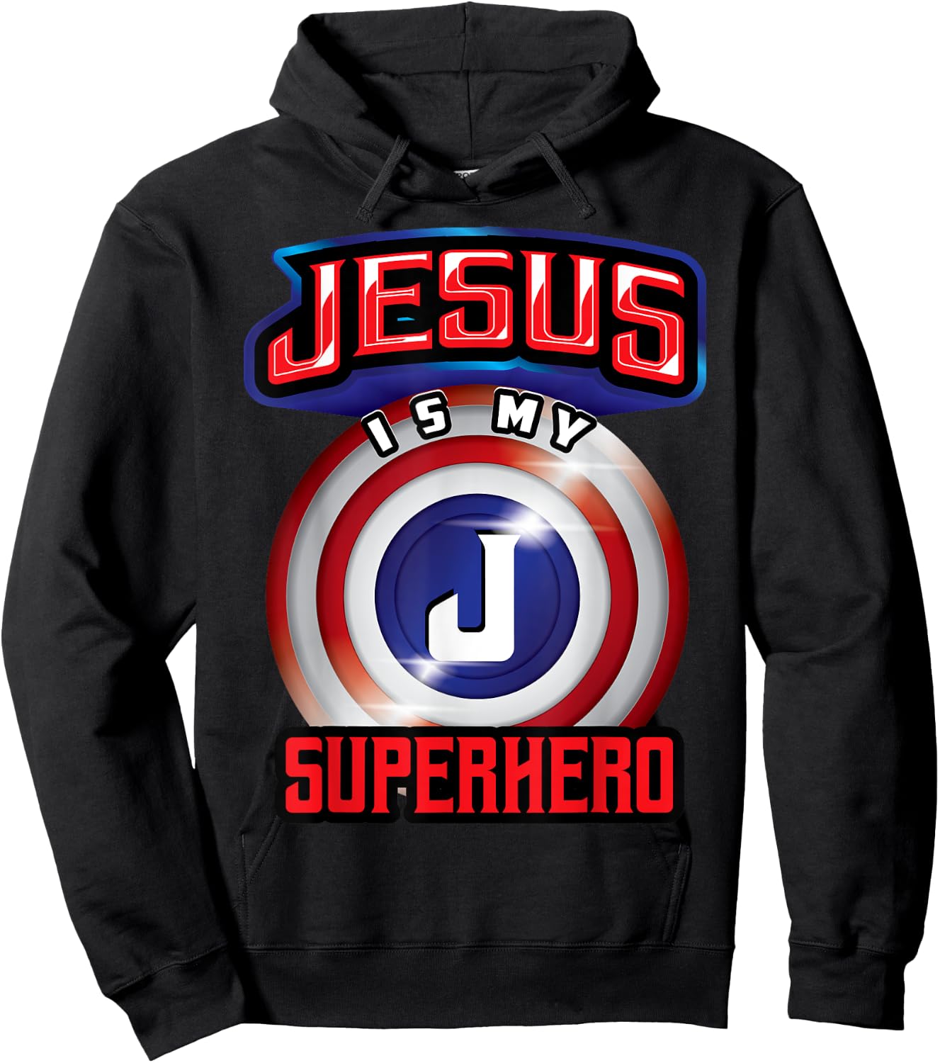 Jesus Is My Superhero | Cute Powerful Christian Gift Hoodie - Hoodie | Black