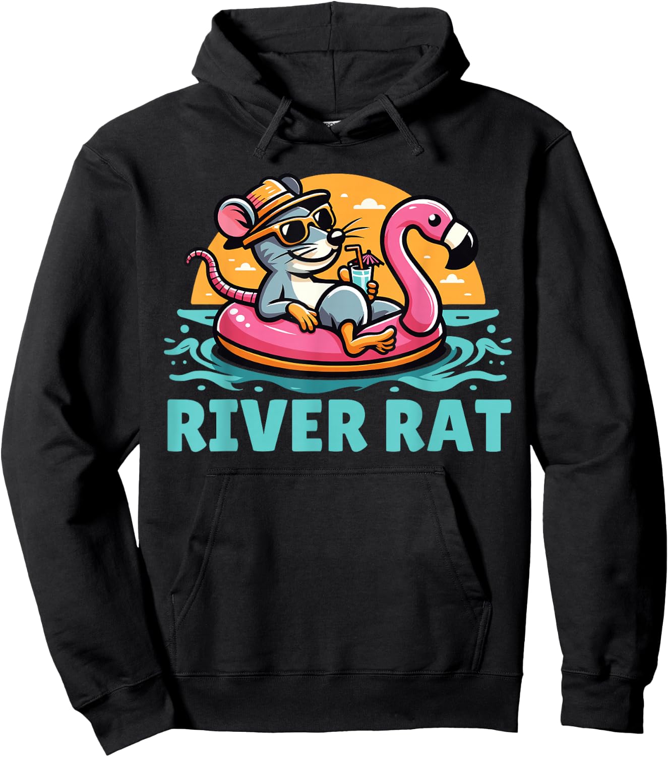 River Rat, River Floating, River Adventures, River Rat Hoodie - Hoodie | Black
