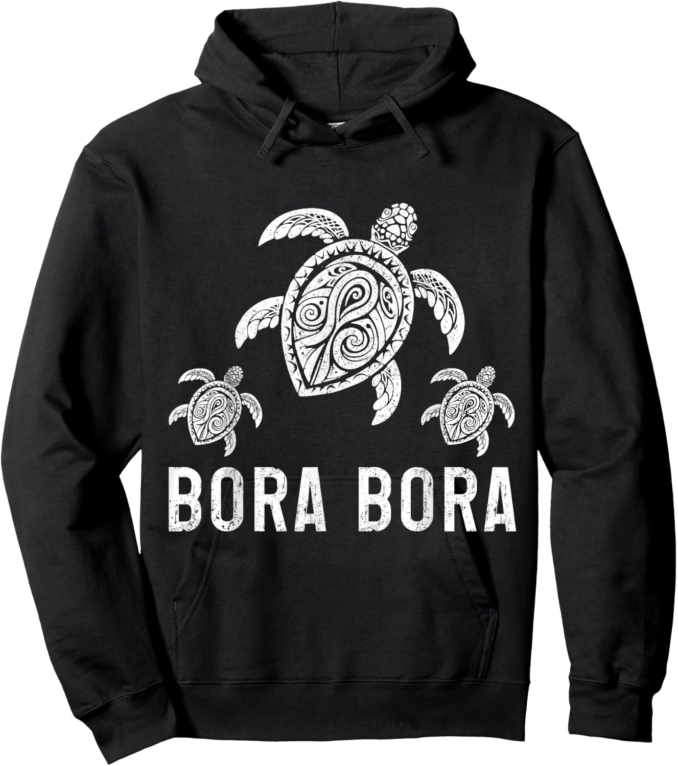 Bora Bora Sea Turtle Tahiti French Polynesia Beach Souvenir Hoodie - Hoodie | Black