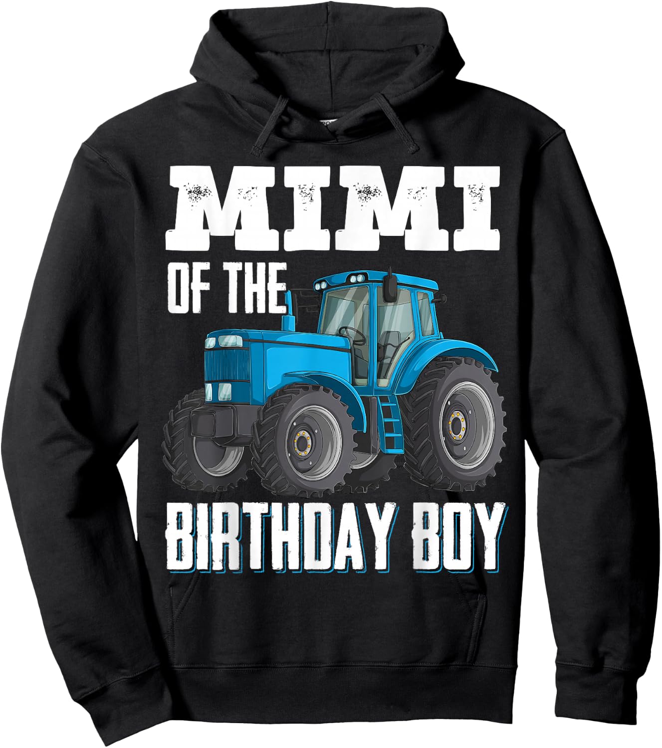 Mimi Of The Birthday Boy Family Tractors Farm Trucks Bday Hoodie - Hoodie | Black
