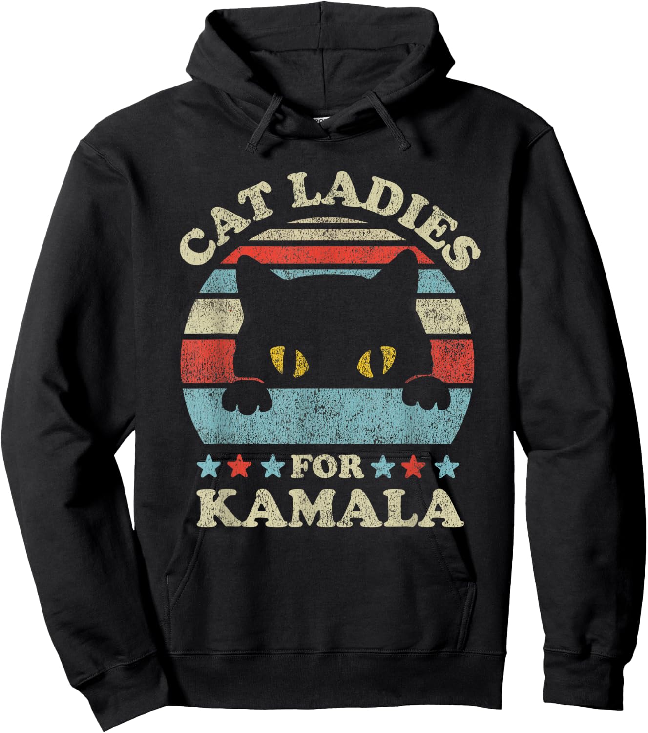 Cat Ladies for Kamala Harris Merch President 2024 Cat Lady Hoodie - Hoodie | Black