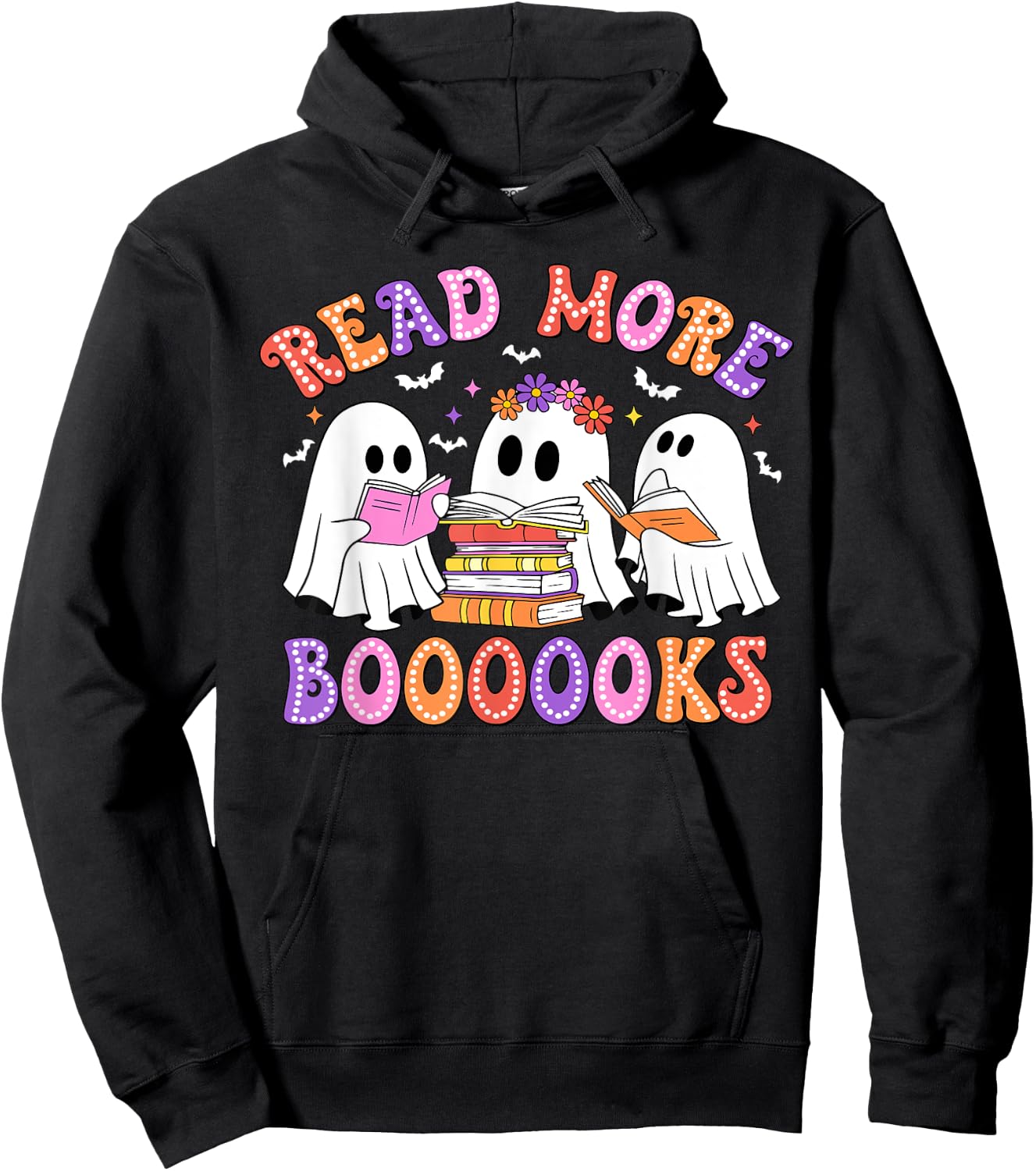 Trick Or Teach Read More Boooooks Teacher Ghost Halloween Hoodie - Hoodie | Black