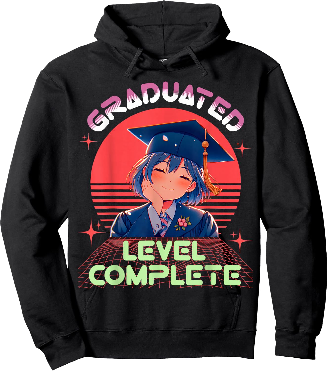 Graduation shirts 2025 anime lover high school college Hoodie - Hoodie | Black