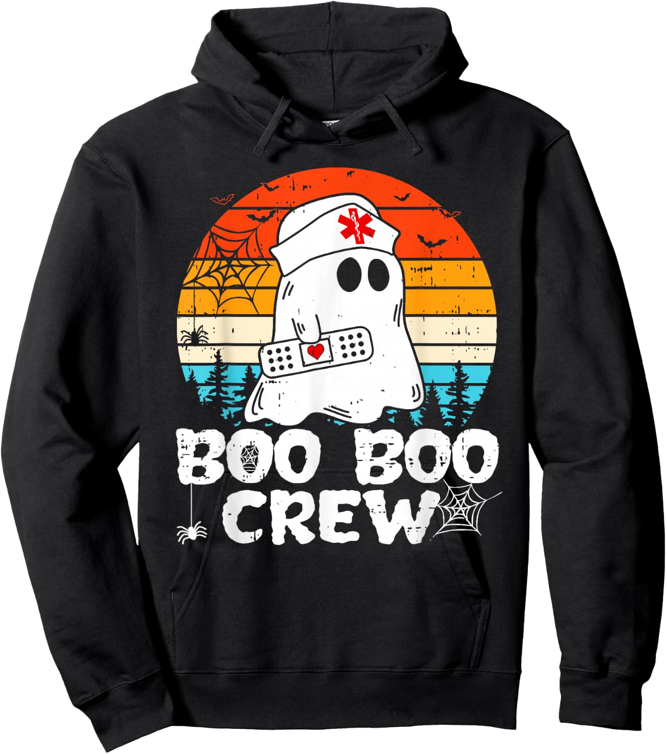 Boo Boo Crew Nurse Shirt Funny Ghost Women Halloween Nurse Hoodie - Hoodie | Black