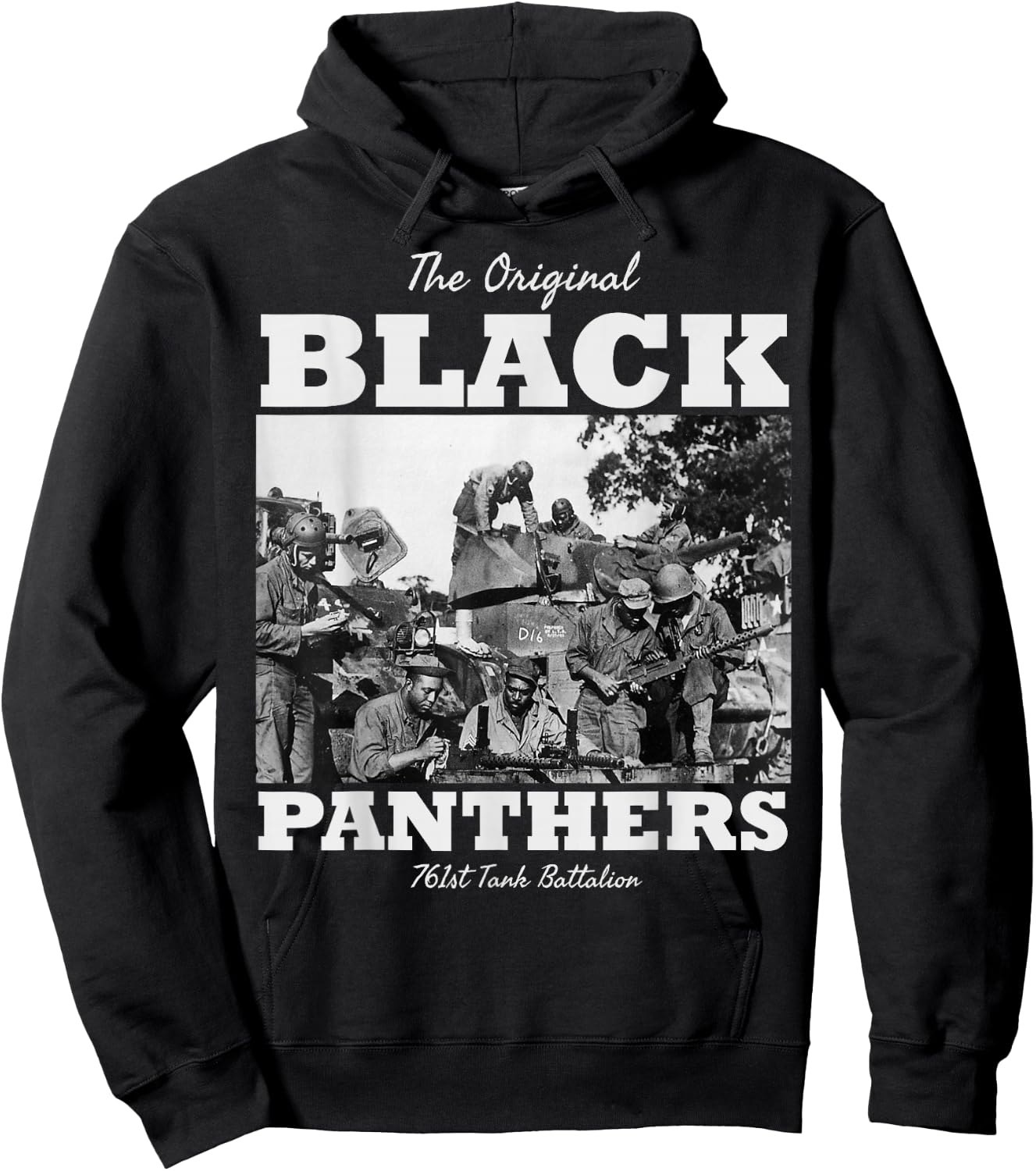 Black Panthers 761st Tank Battalion WW2 Tank Squadron Hoodie - Hoodie | Black
