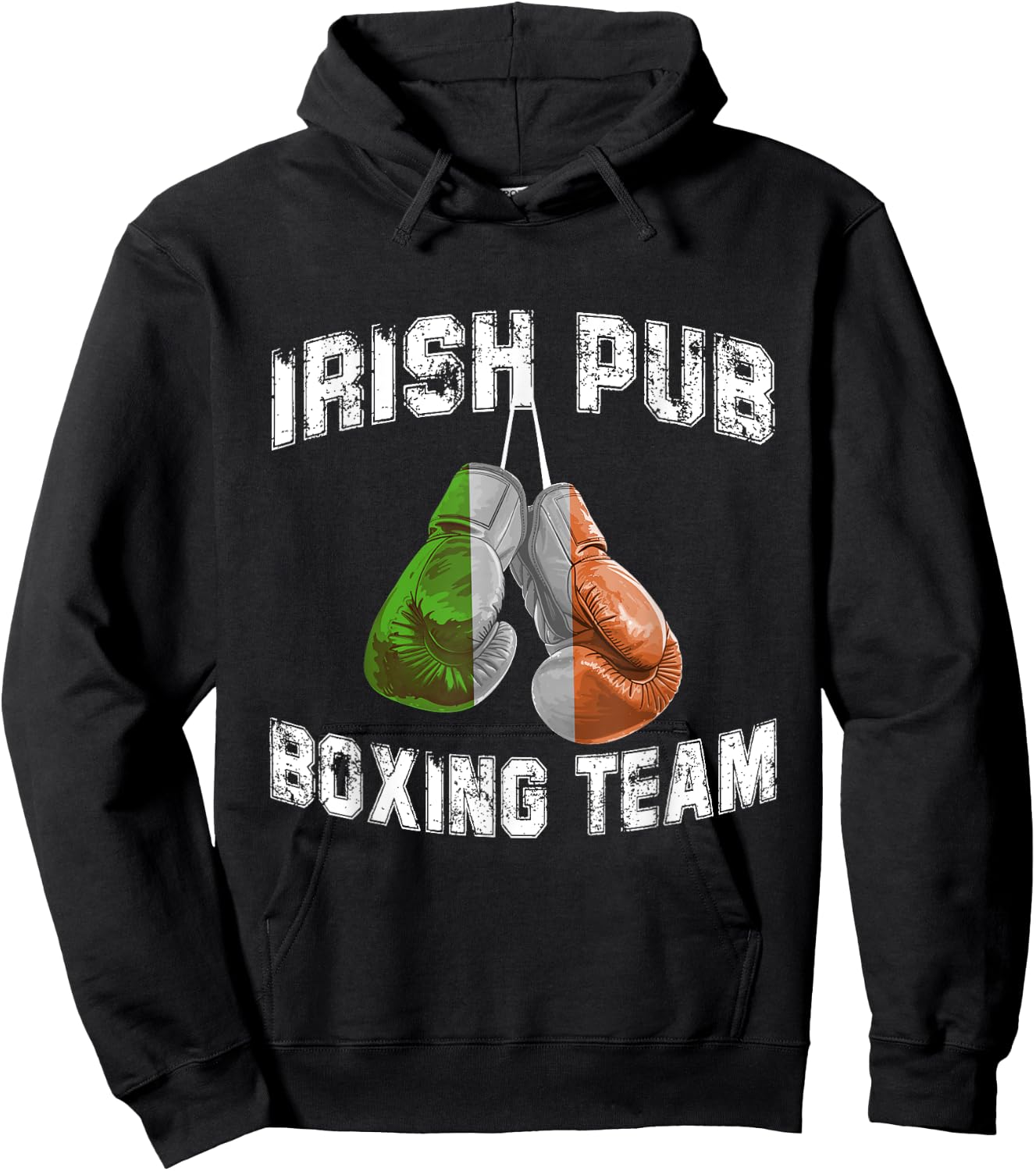 Irish Boxing Funny Ireland Flag - Irish Pub Hoodie - Hoodie | Black