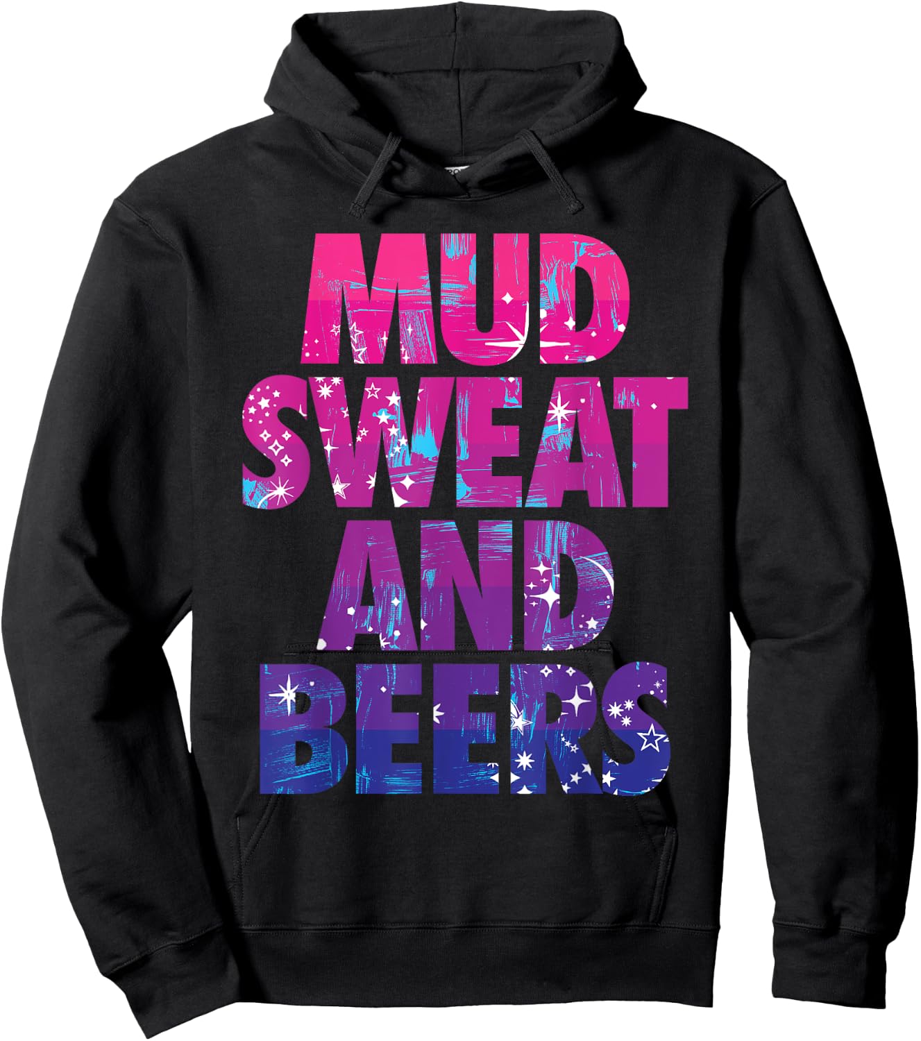 MUD SWEAT AND BEERS Funny Trail Running and Mudding Race Hoodie - Hoodie | Black