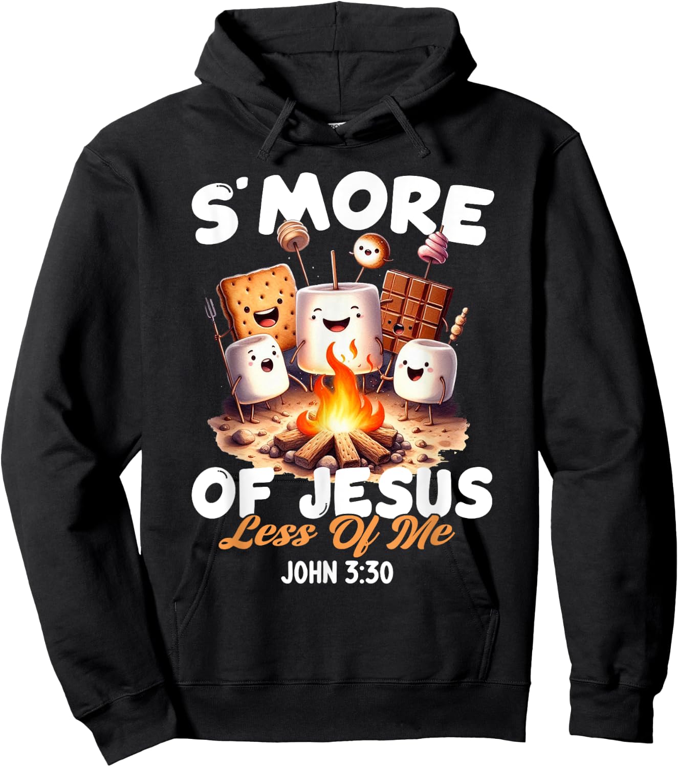 Smore Of Jesus Less Of Me Christian Camper Camping Lover Hoodie - Hoodie | Black