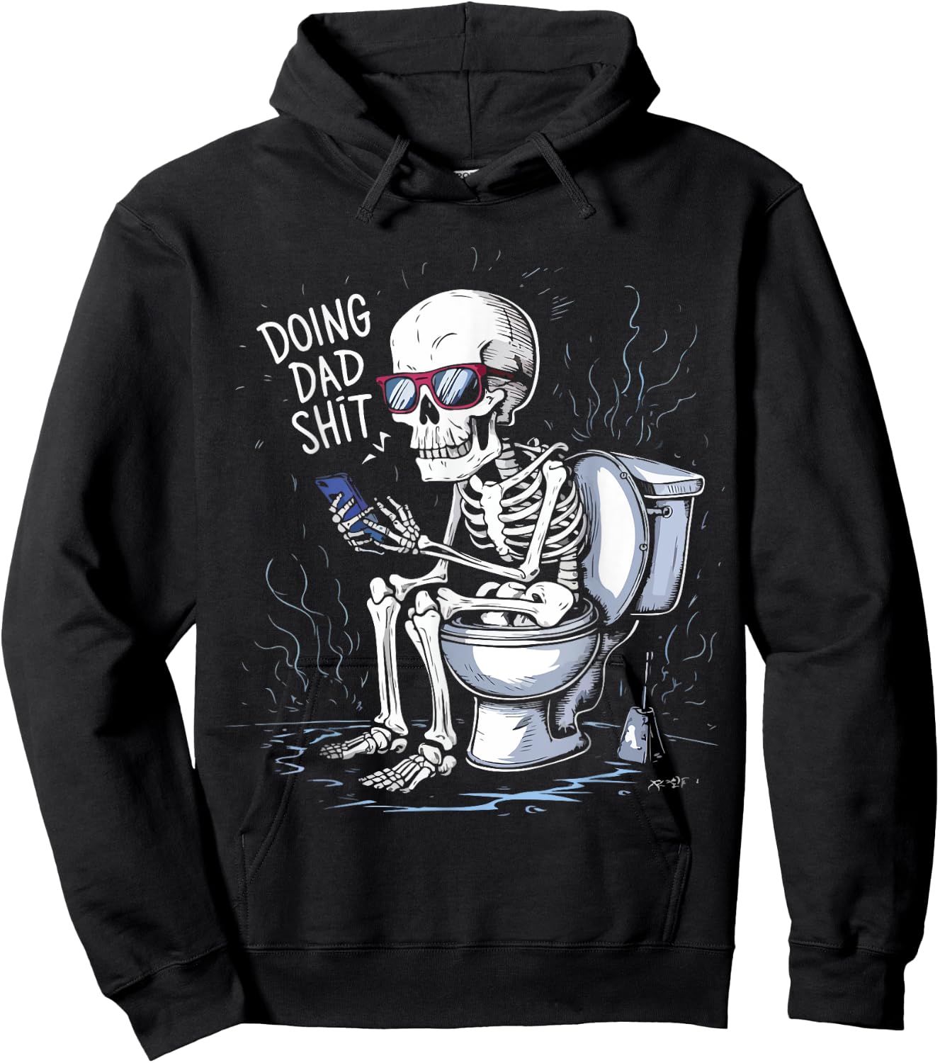 Doin' Dad S hit Funny Sarcastic, Funny Dad Humor Fathers Day Hoodie - Hoodie | Black