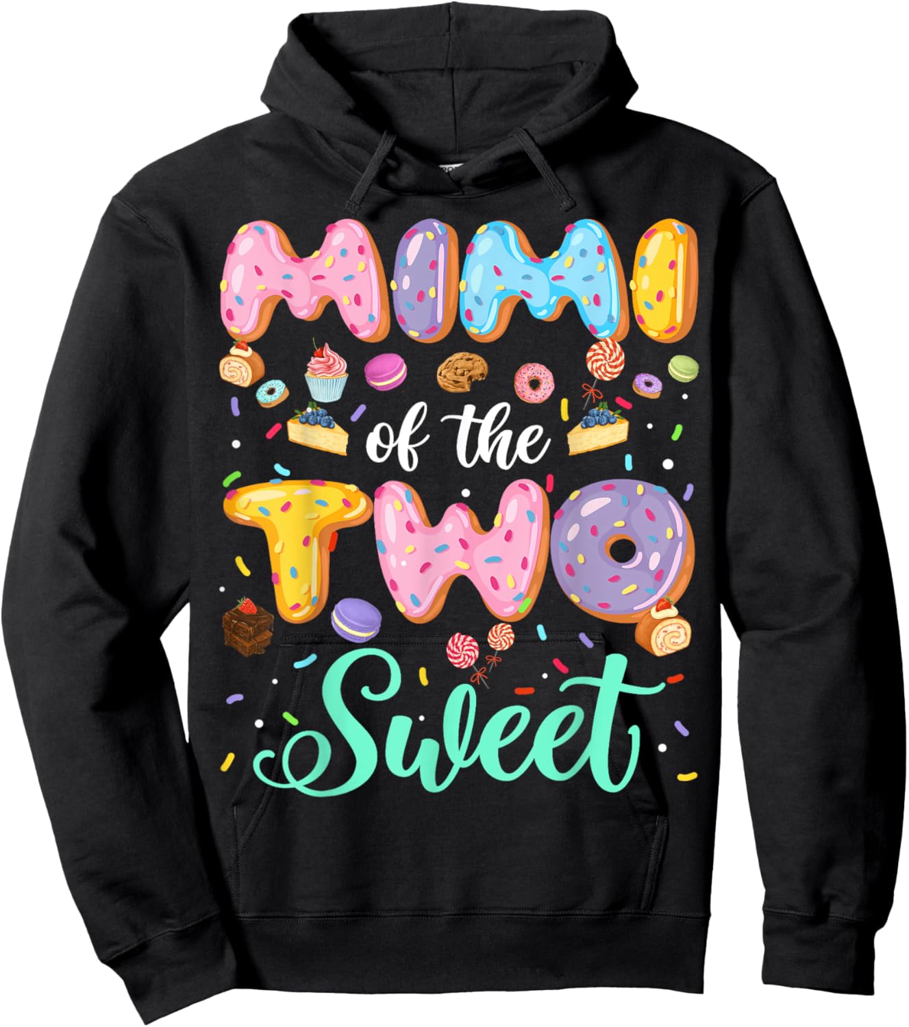Mimi Of The Two Sweet 2Nd Birthday Girl Donut Lover Hoodie - Hoodie | Black
