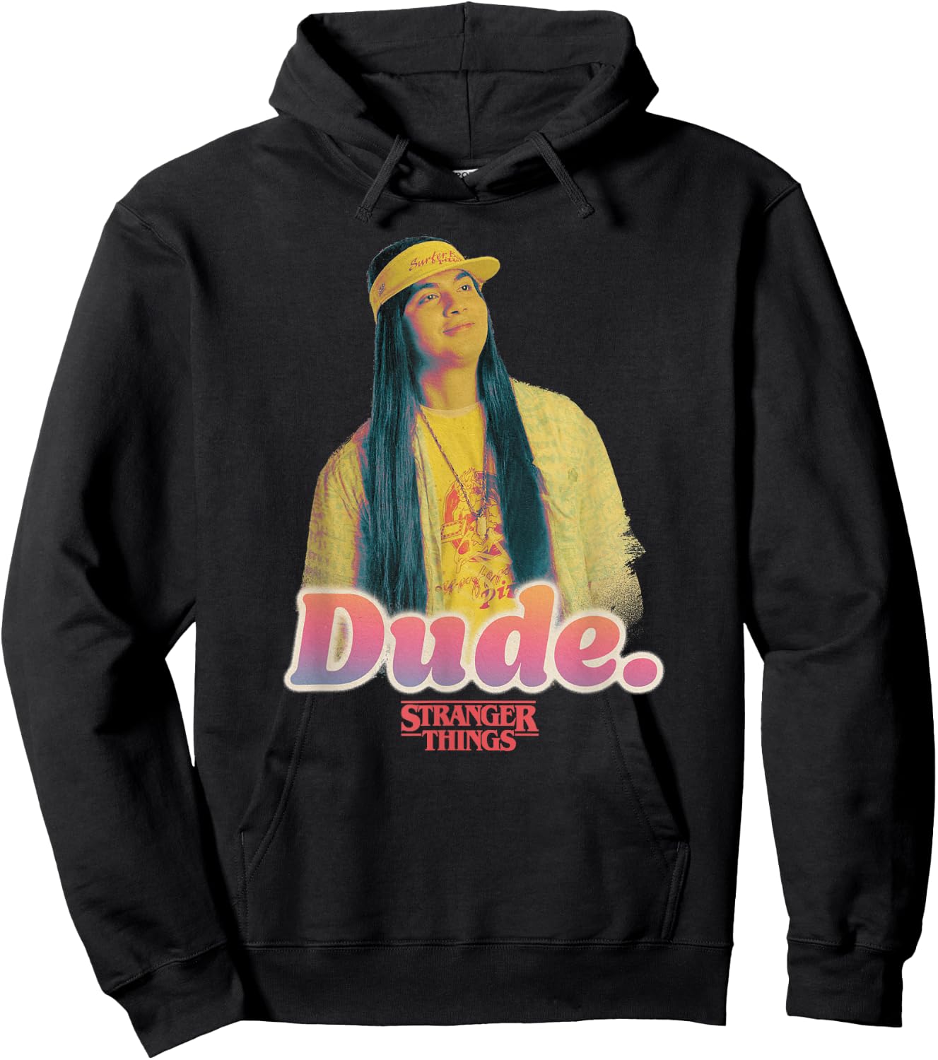 Stranger Things 4 Argyle Dude Portrait Hoodie - Hoodie | Black