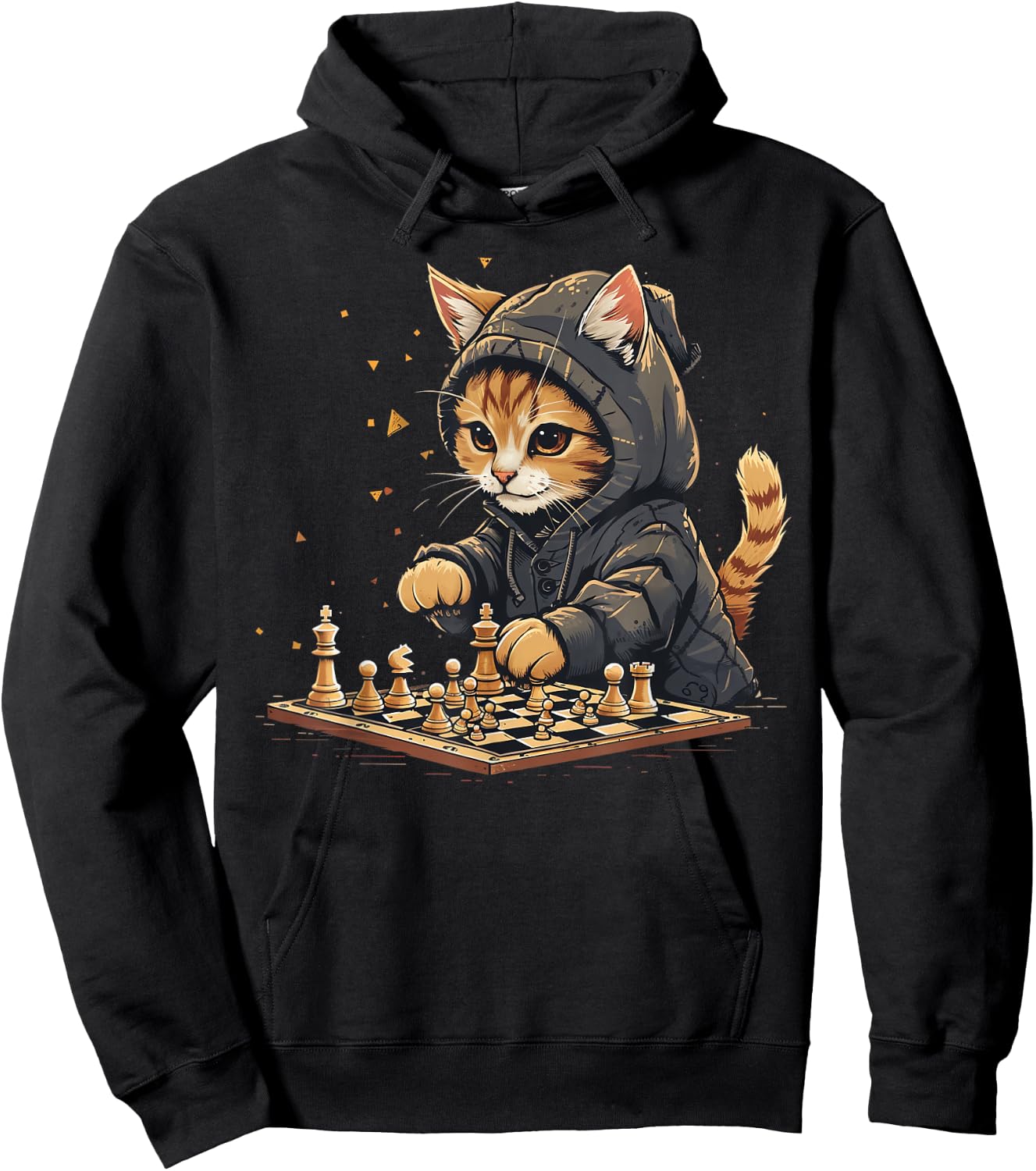 Chess , & Kids Cat Chess Player Hoodie - Hoodie | Black