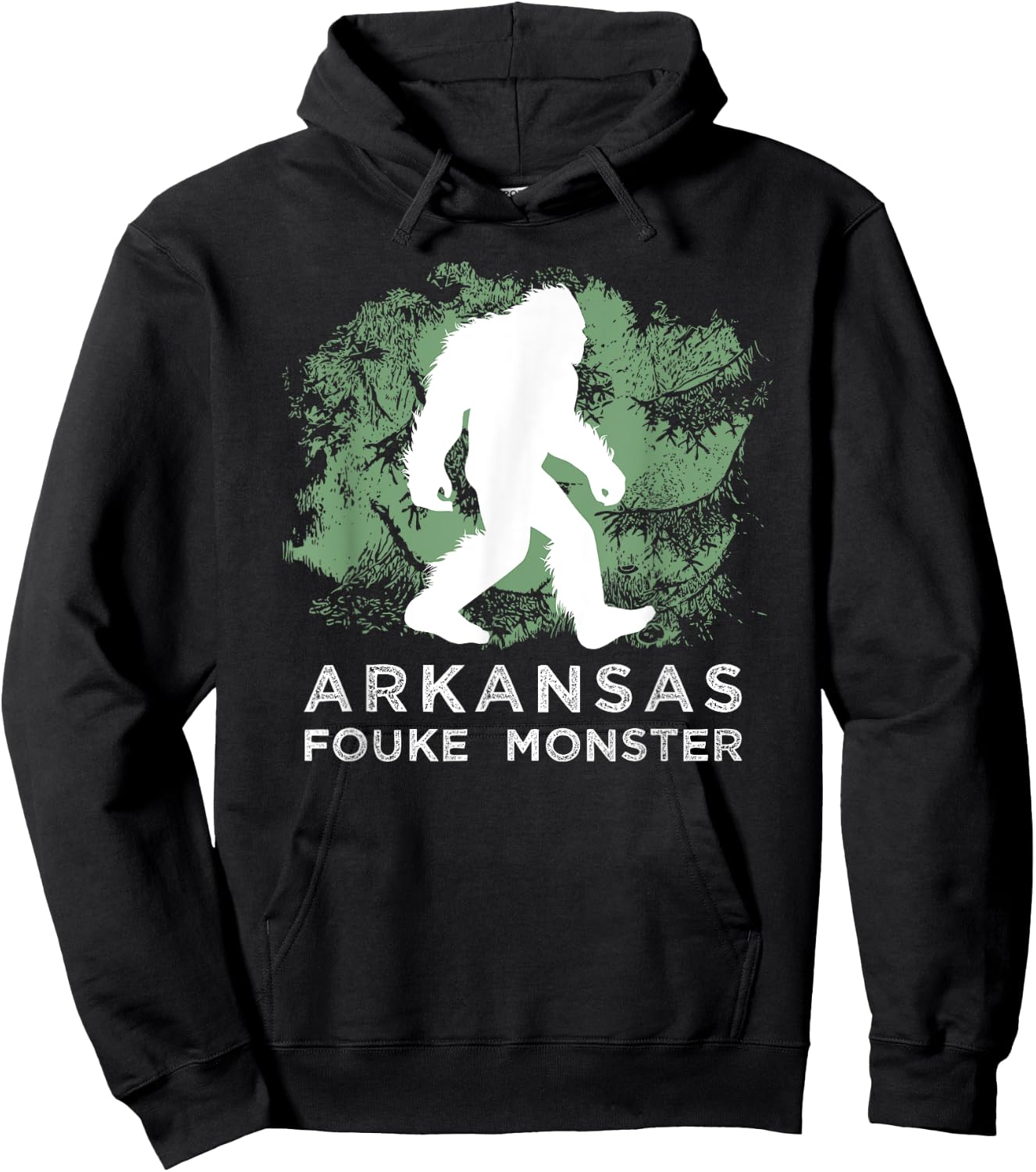 Arkansas Fouke Monster Shirt, Southern Swamp Bigfoot Hoodie - Hoodie | Black