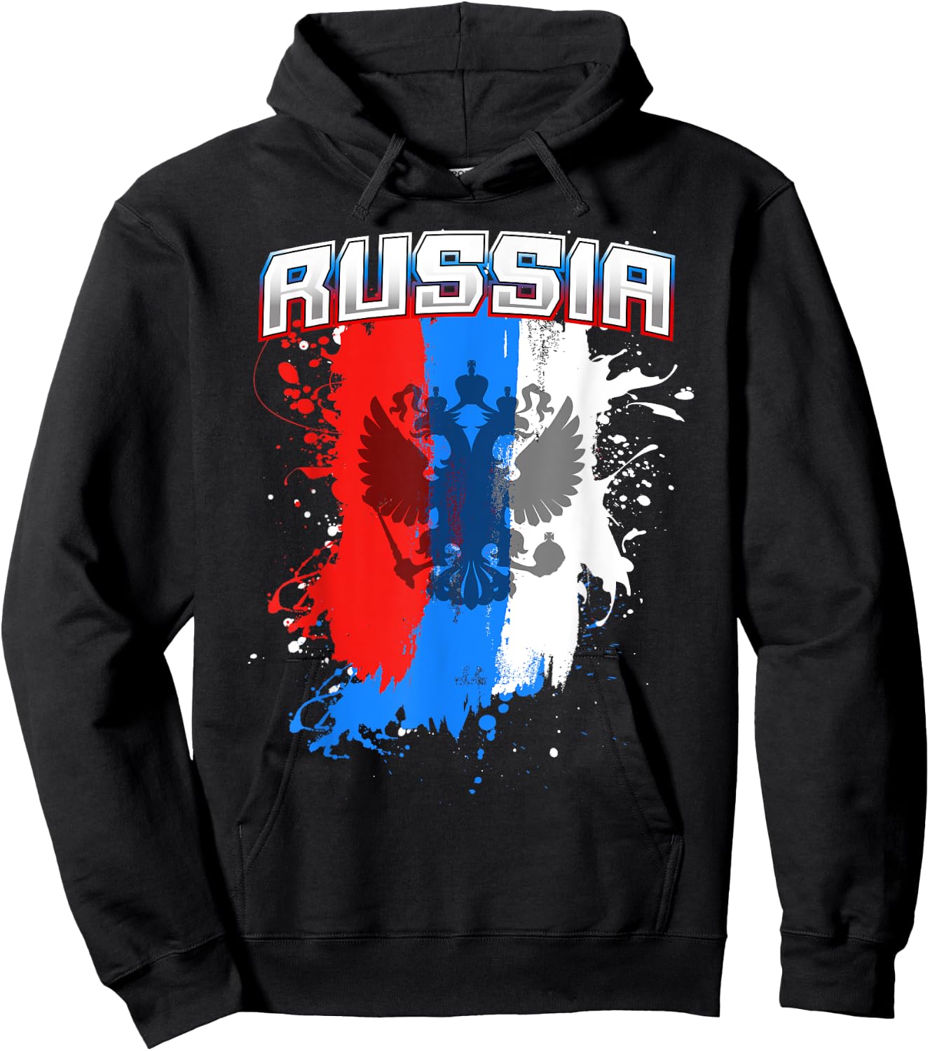 Russian Flag Gift , Women And Kids Team Russia Eagle Hoodie - Hoodie | Black