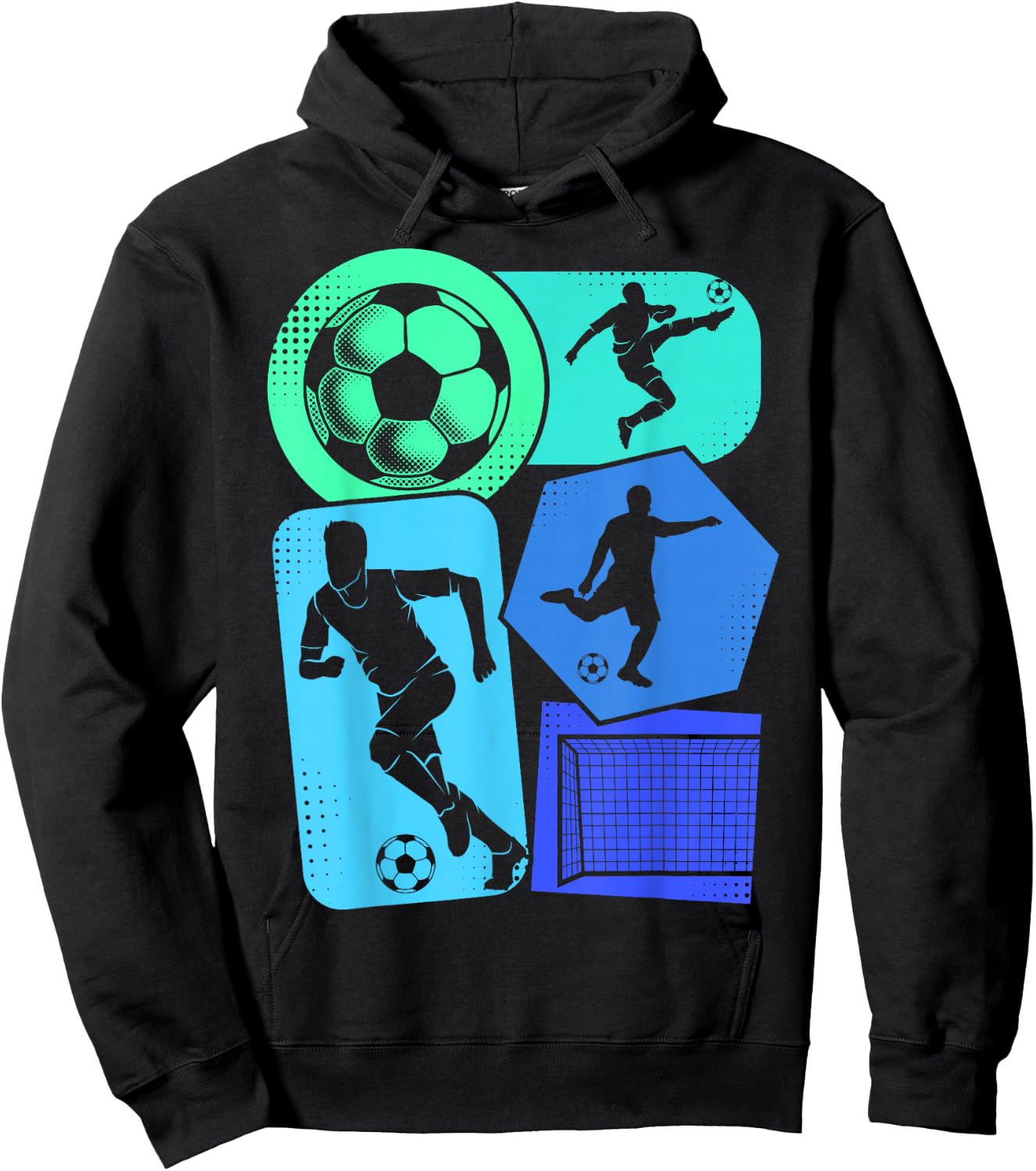 Soccer Player Boys Kids Men Hoodie - Hoodie | Black