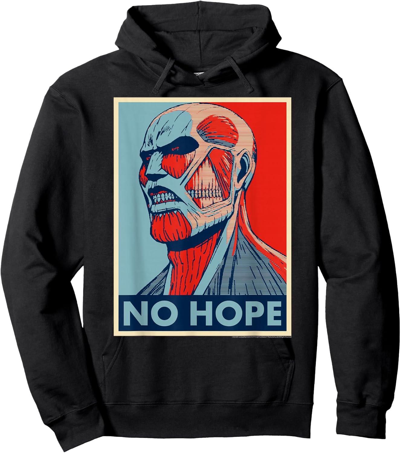 Attack on Titan Colossus Titan No Hope Poster Art Anime Hoodie - Hoodie | Black