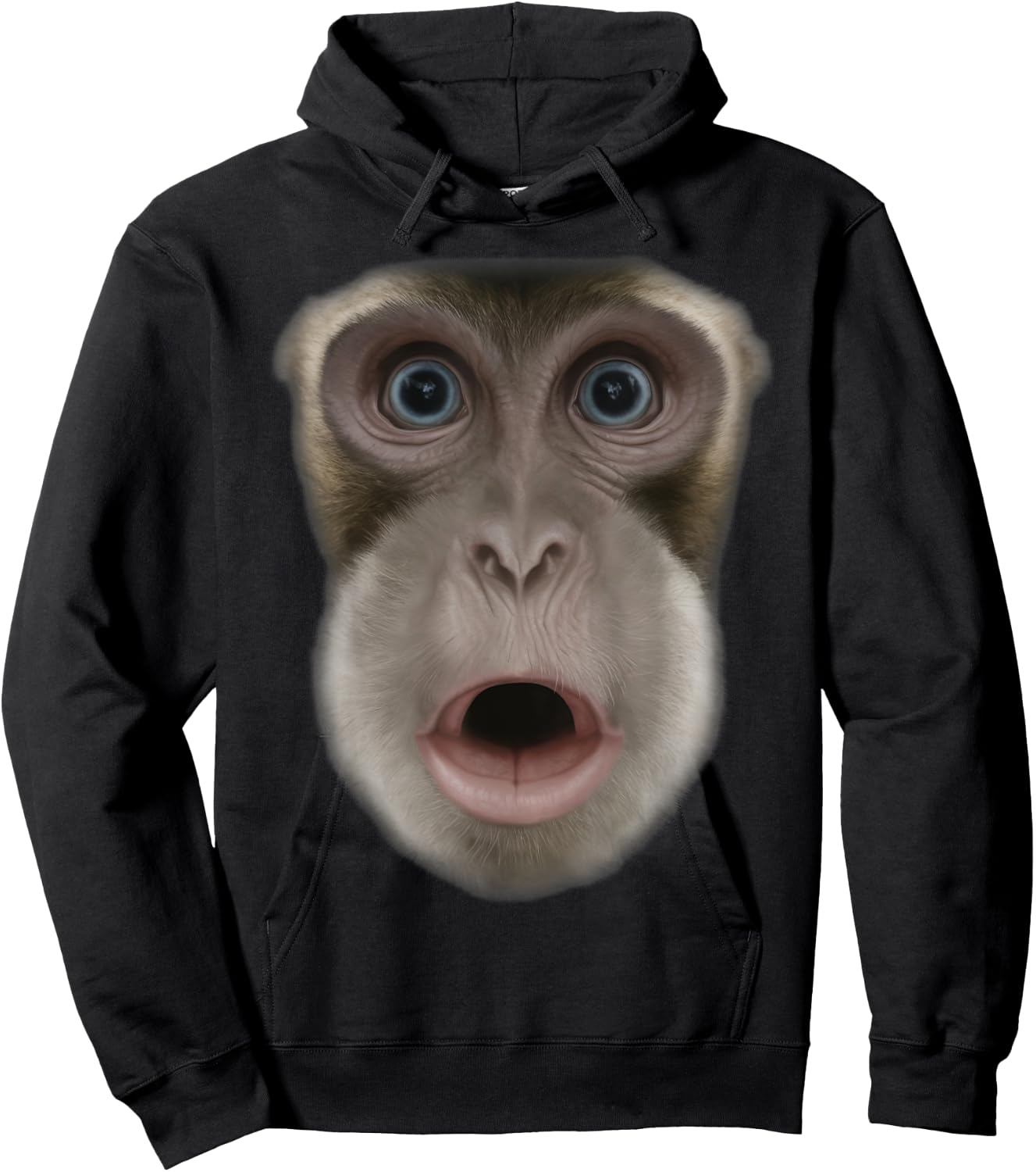 Monkey Stomach Funny Meme Ape Gorilla Hoodie - Hoodie | Black