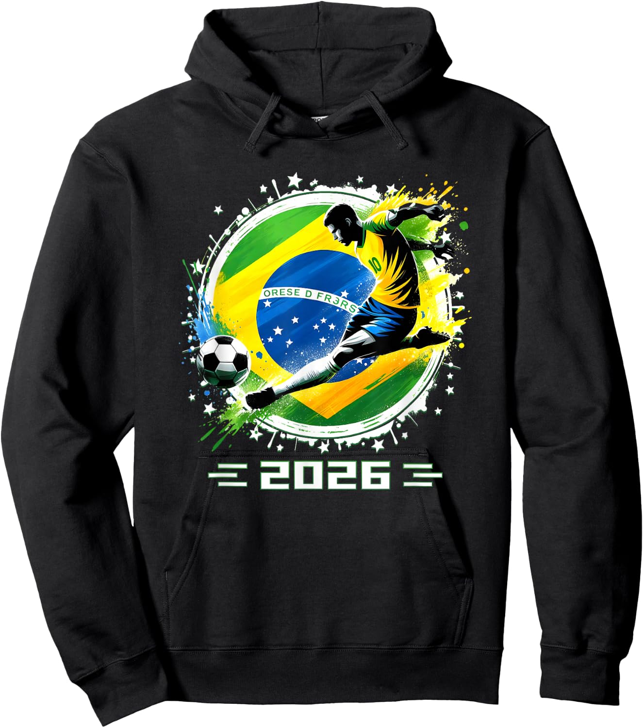 Brazil 2026 Brazil Player Retro Boys Hoodie - Hoodie | Black