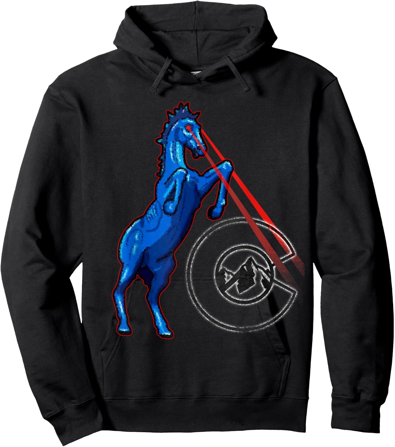 Blucifer - Denver Airport Creepy Horse Hoodie - Hoodie | Black