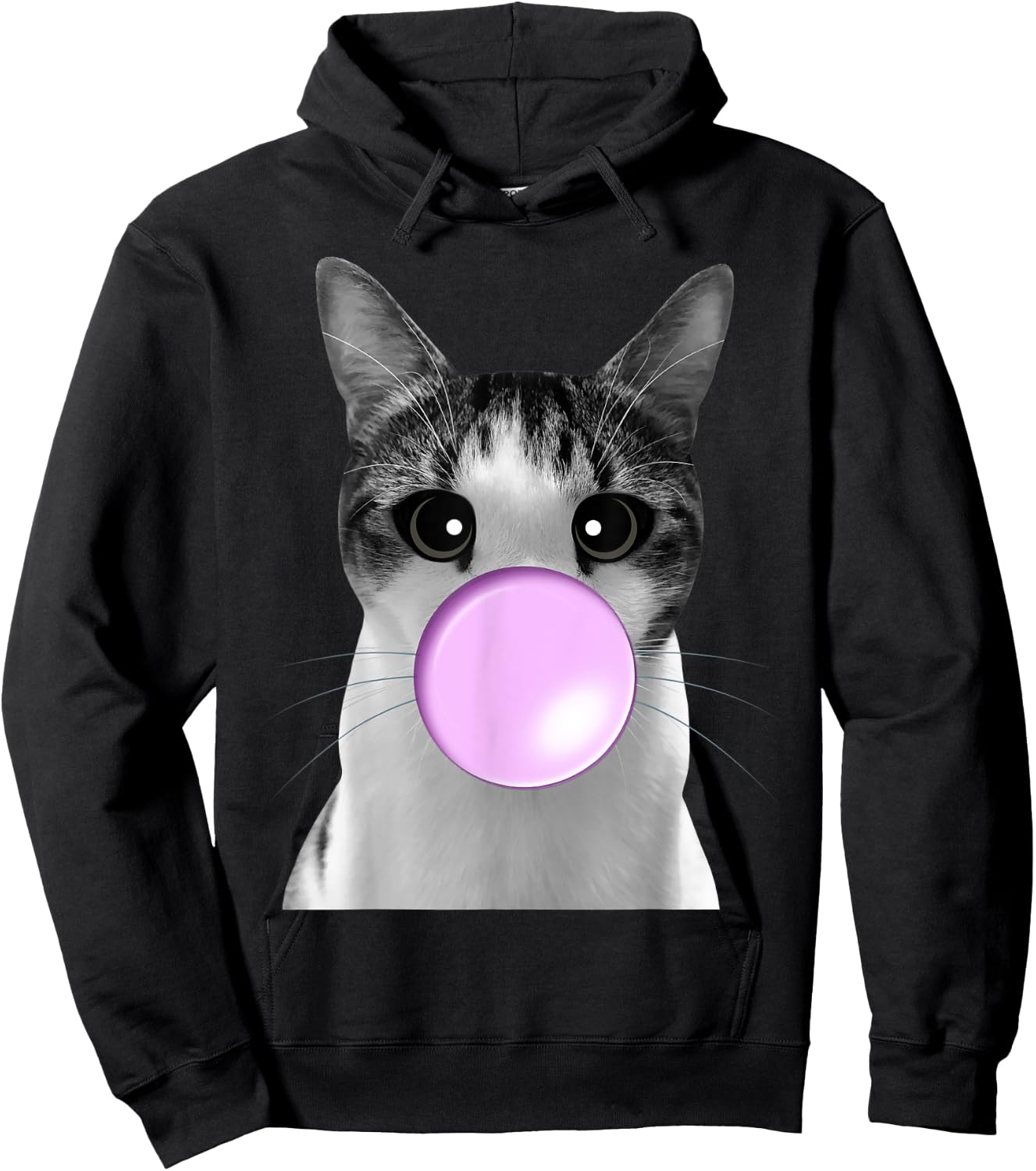 Bubblegum Kitty Cat Women Kids Hoodie - Hoodie | Black