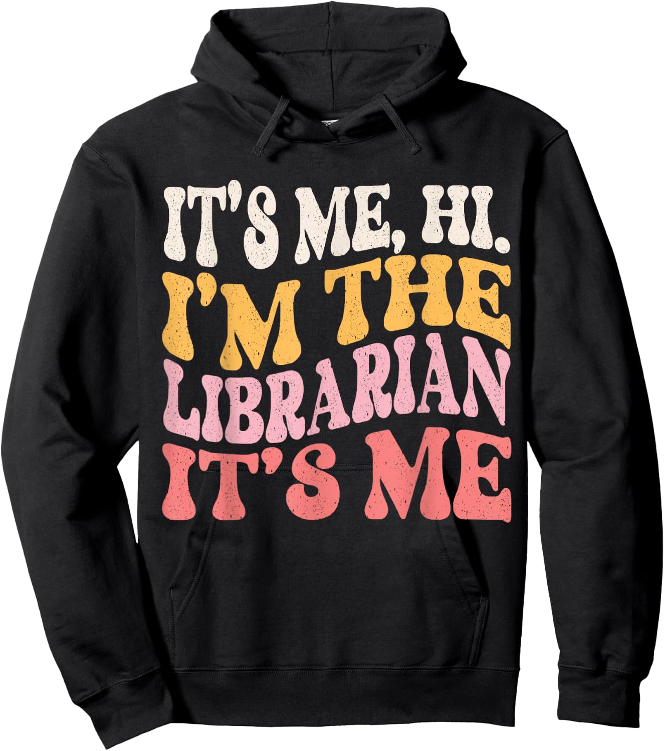 It's Me Hi I'm The Librarian Funny Book Wizard Cute Bookworm Hoodie - Hoodie | Black