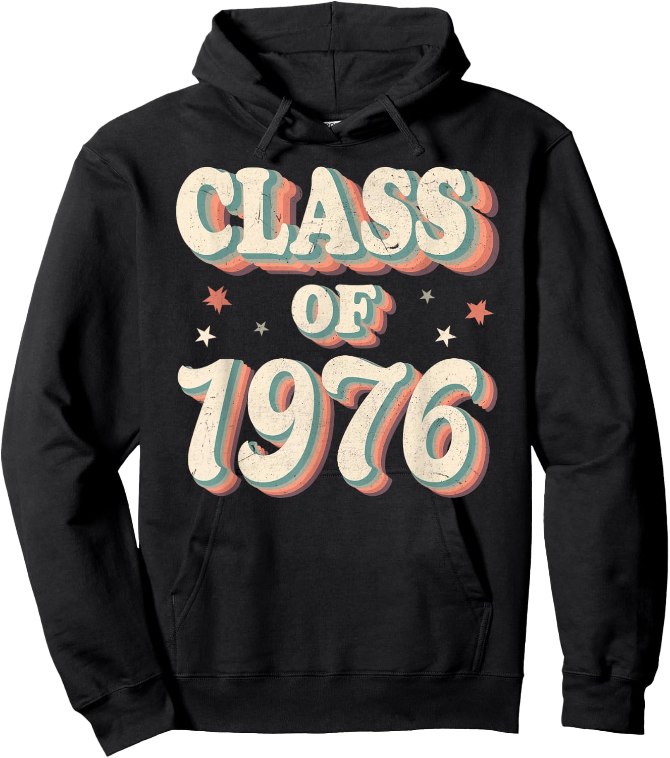 Vintage Class Of 1976 76 High School Graduation Hoodie - Hoodie | Black