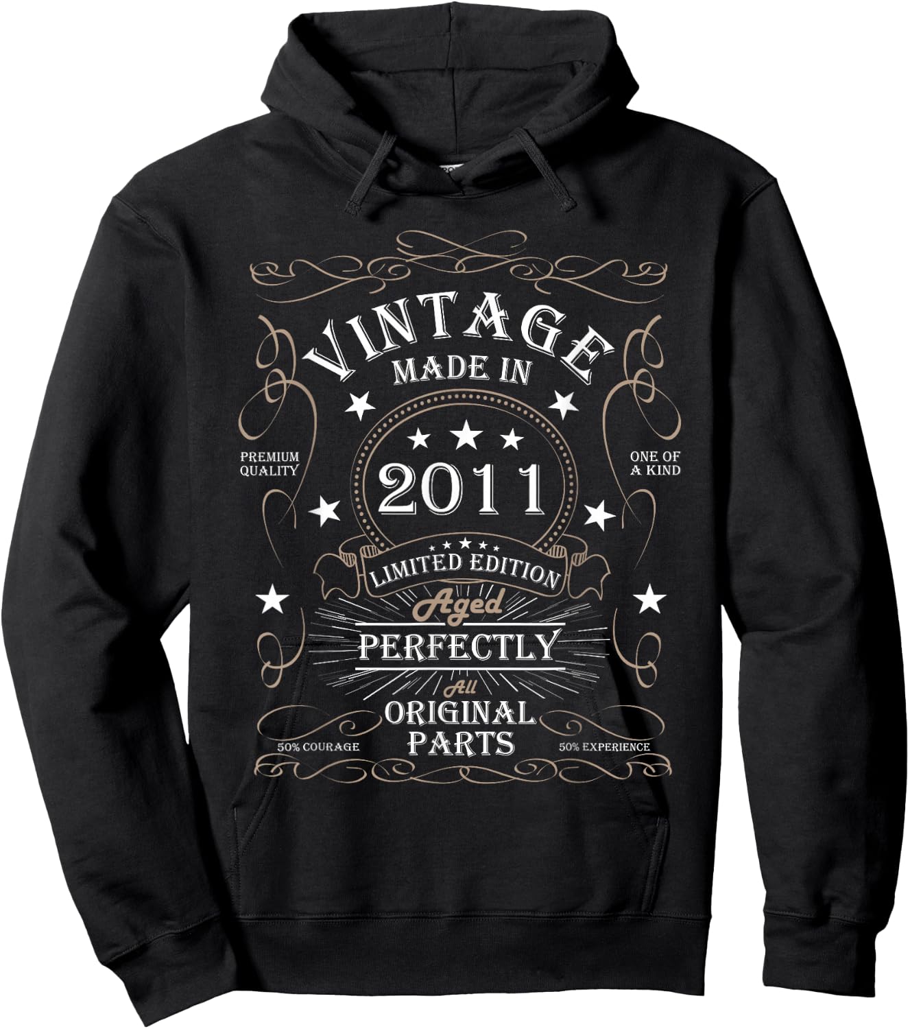 14th Birthday Retro Limited Edition Girl Boy Vintage 2011 Hoodie - Hoodie | Black