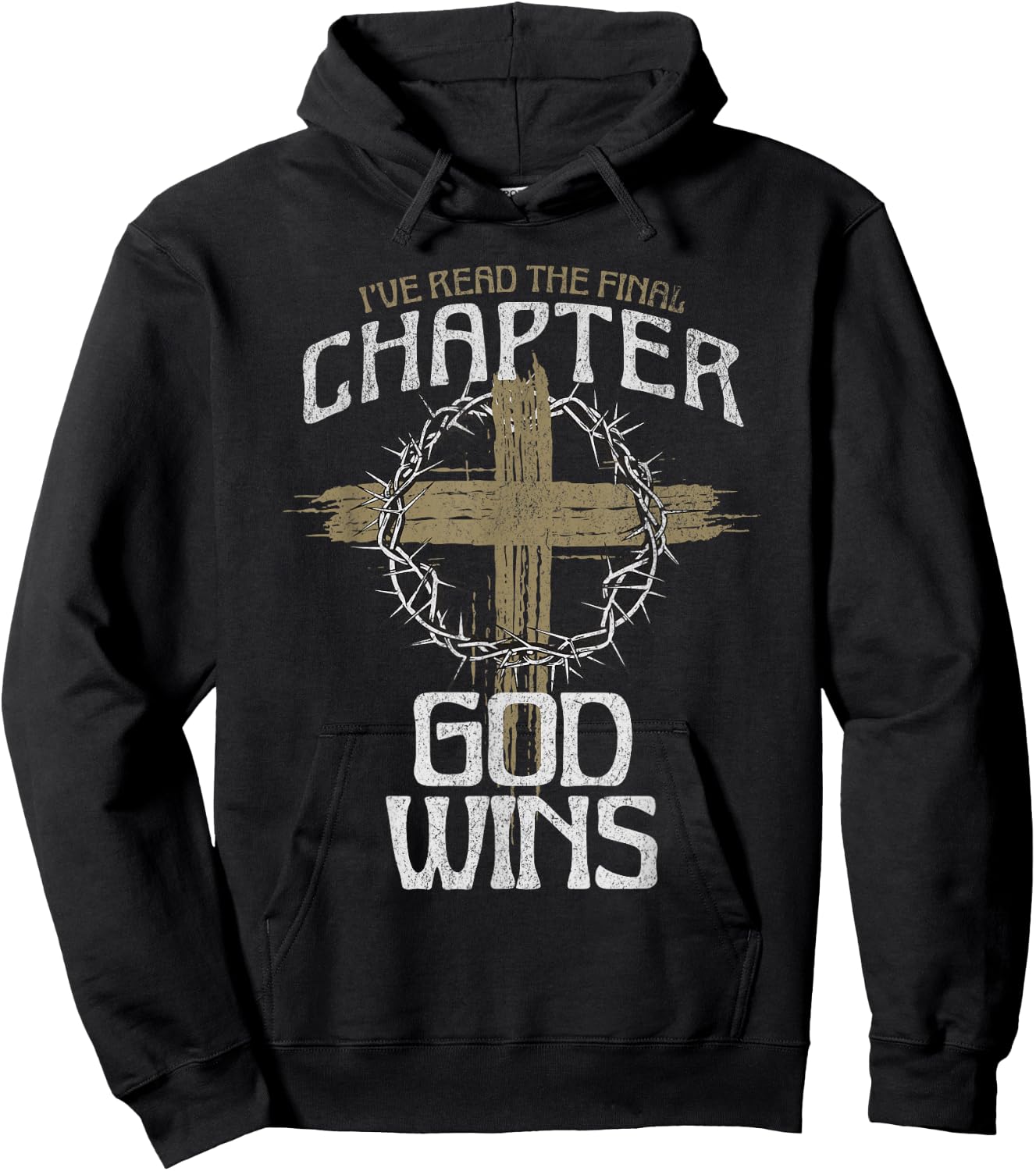 I've Read The Final Chapter God Wins Bible Christian Cross Hoodie - Hoodie | Black