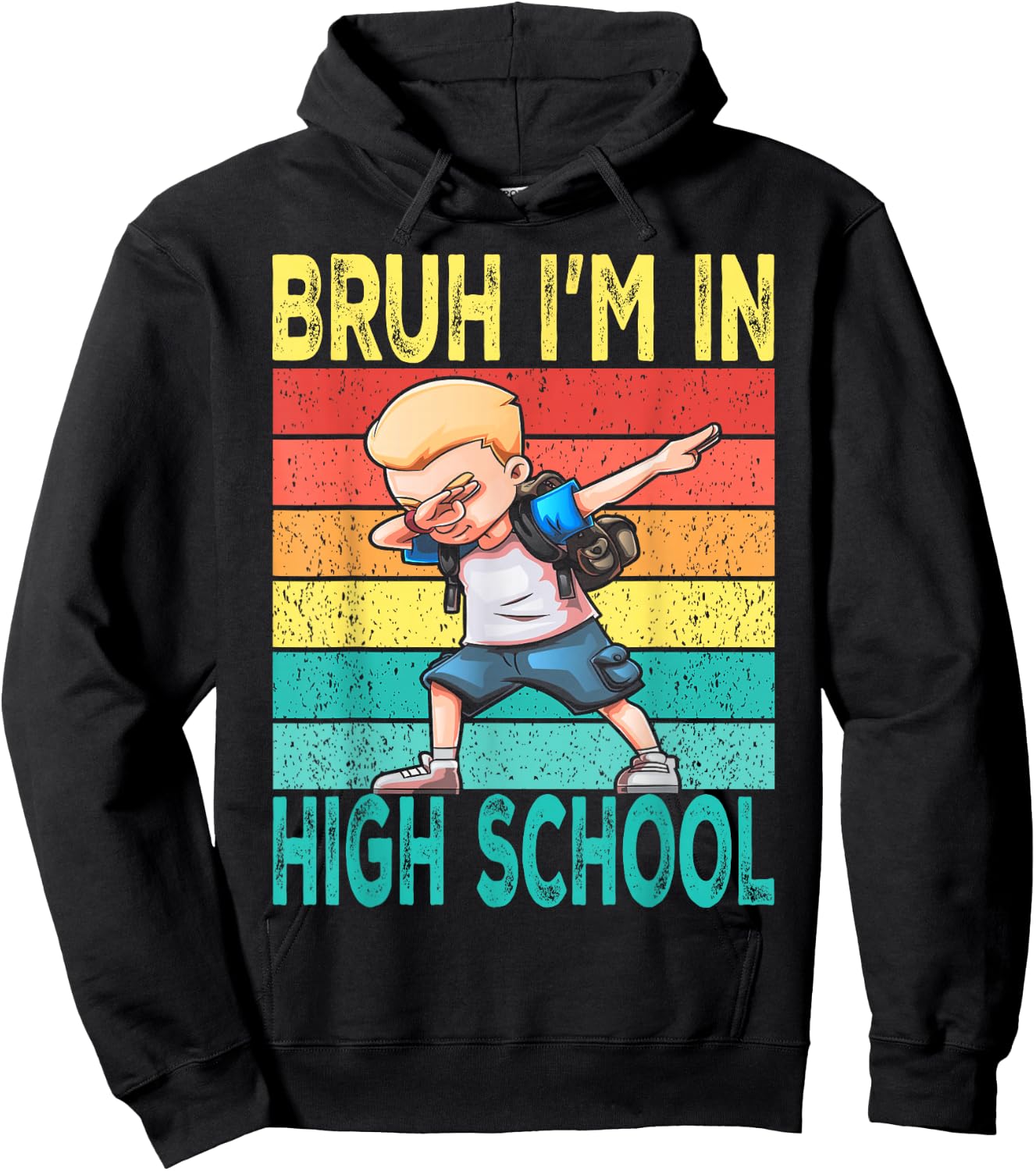 High School Dabbing Boy Bruh i'm in High School Student Hoodie - Hoodie | Black