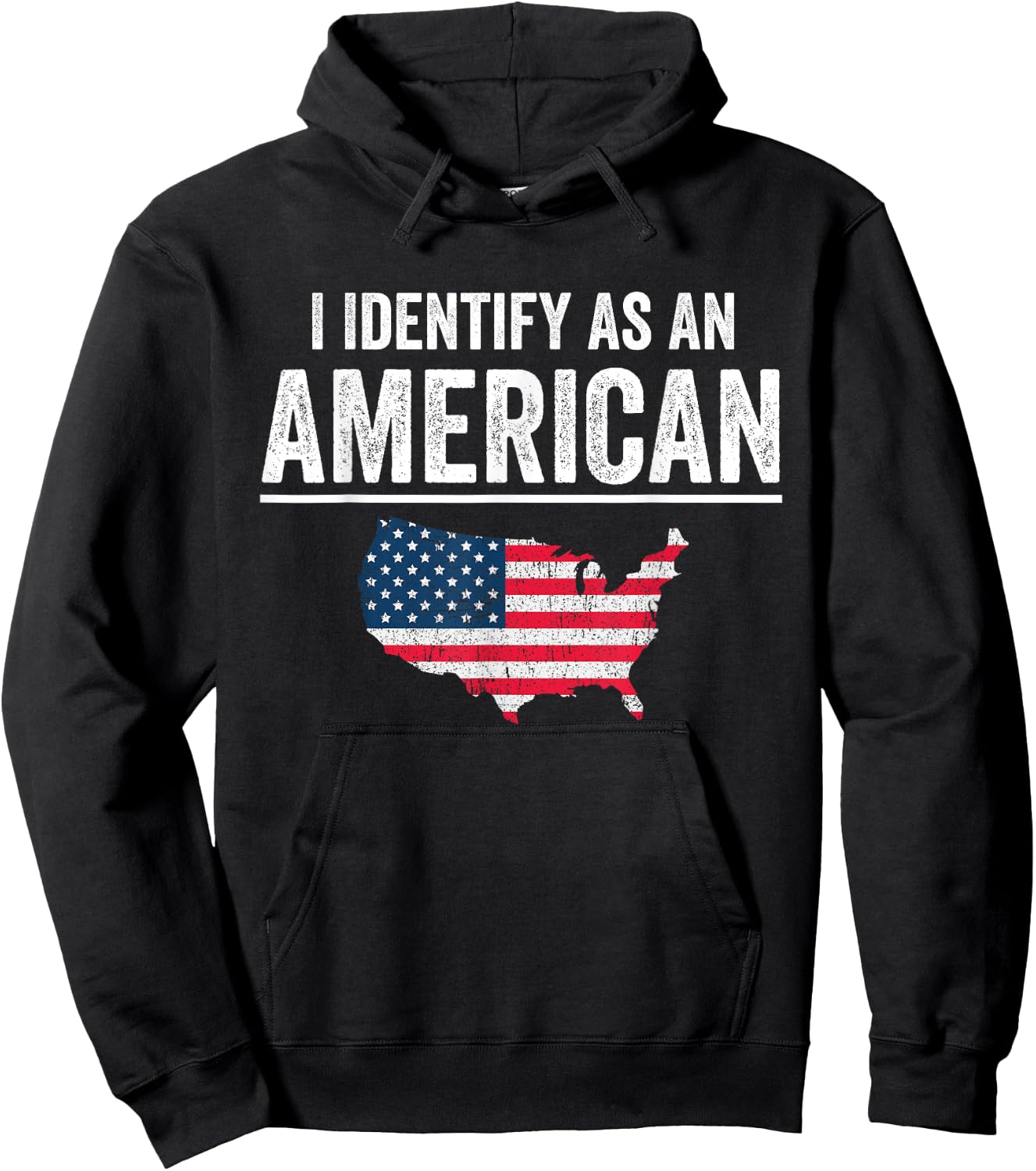 i Identify As An American Flag Men Hoodie - Hoodie | Black