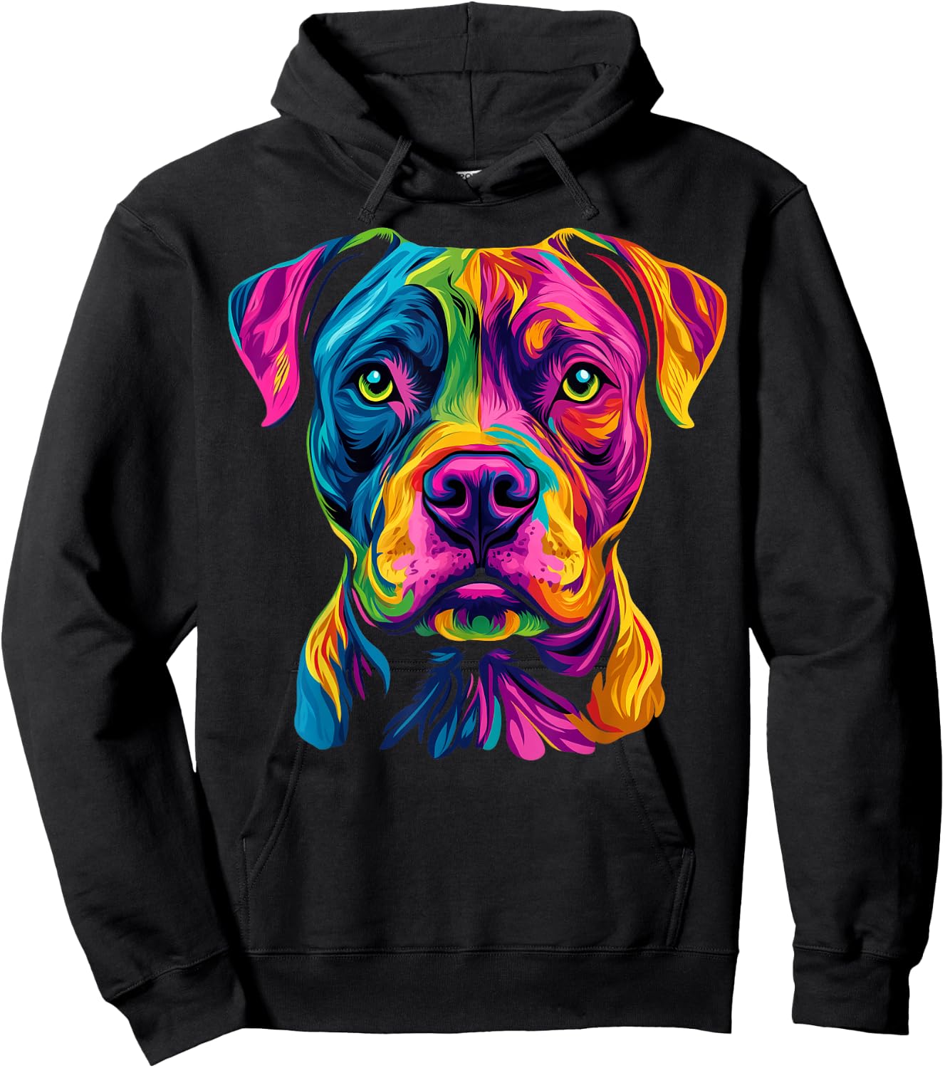 Colorful American Staffordshire Terrier Lover Cute Dog Black Hoodie - Hoodie | Black