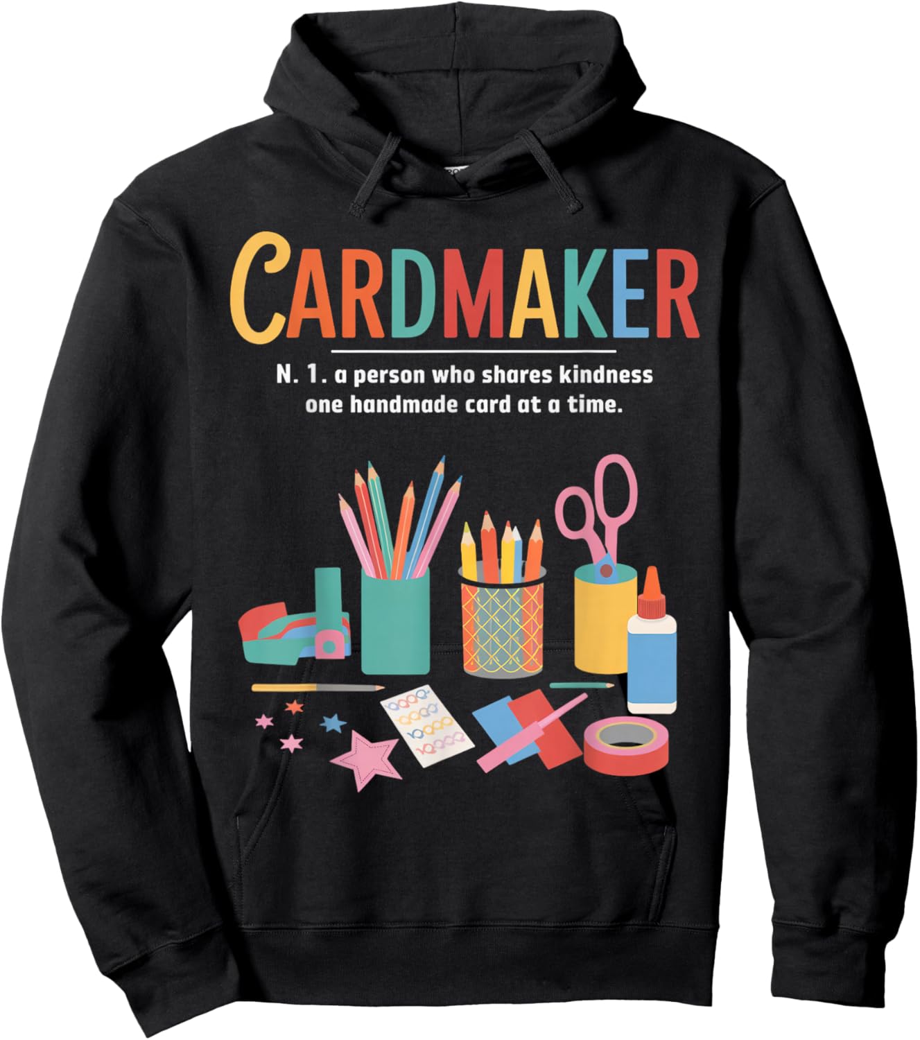 Cardmaking Meaning Cardmaking Crafter Scrapbook Card Maker Hoodie - Hoodie | Black
