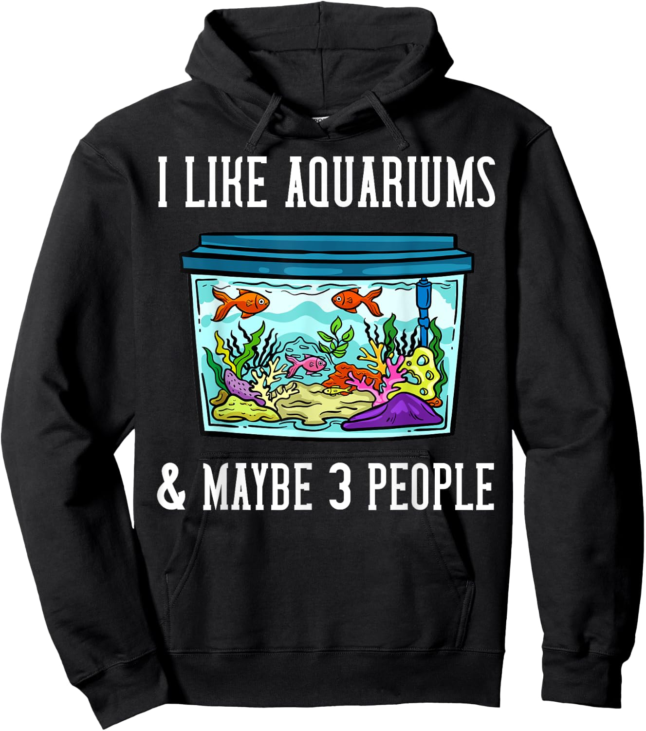 Fish Tank Aquarium Saltwater Aquascaping Hoodie - Hoodie | Black