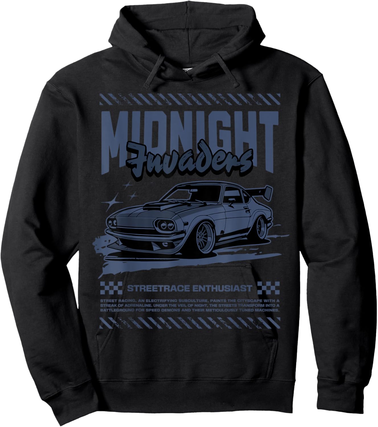Midnight Invaders Low Diffused Blue 11s Matching Men Women Hoodie - Hoodie | Black