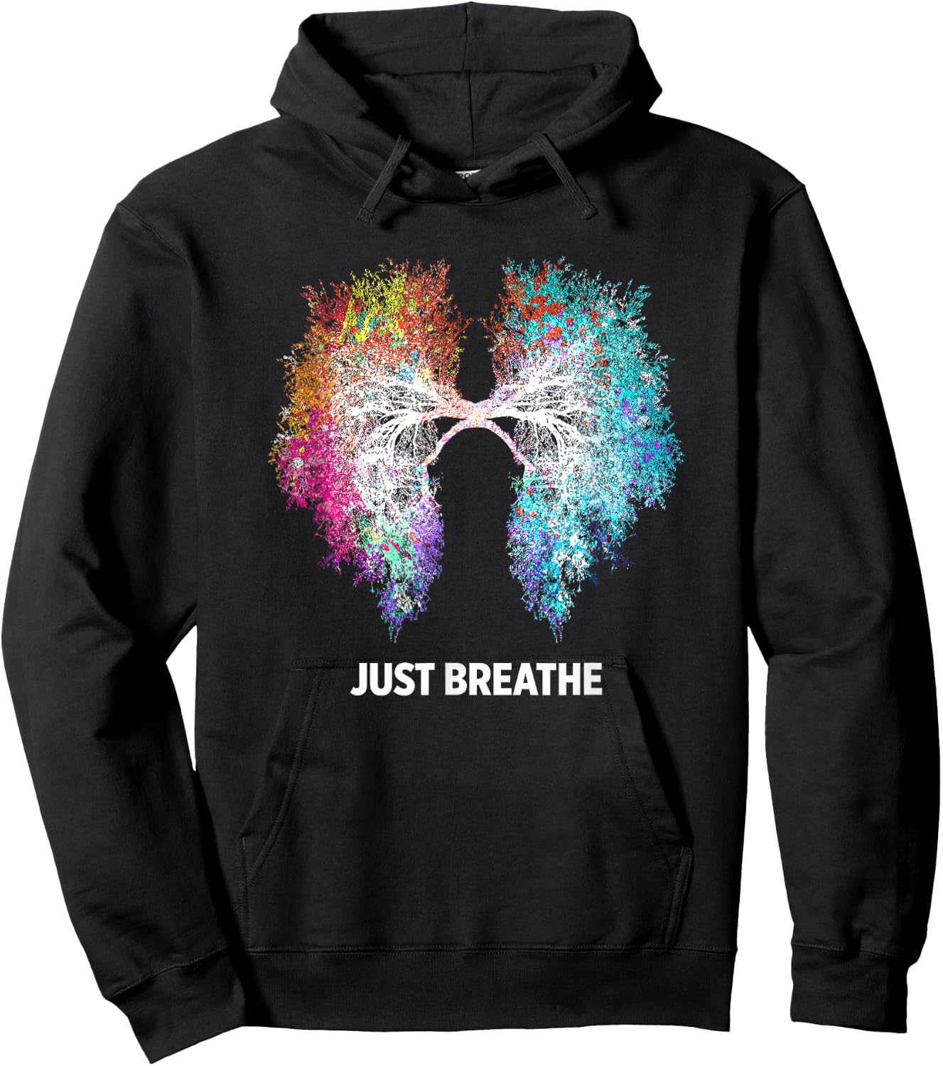 Yoga Inhale Exhale Nature Lung Hoodie - Hoodie | Black