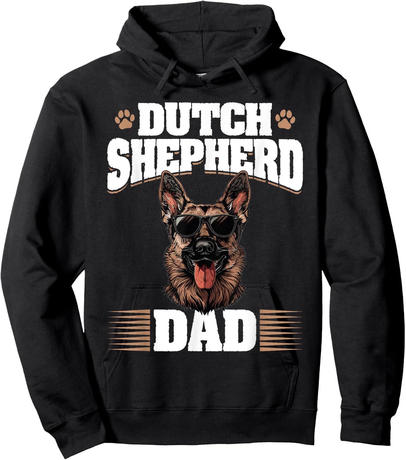 Dutch Shepherd Dog Breed Dutch Shepherd Dad Women Kids Hoodie - Hoodie | Black
