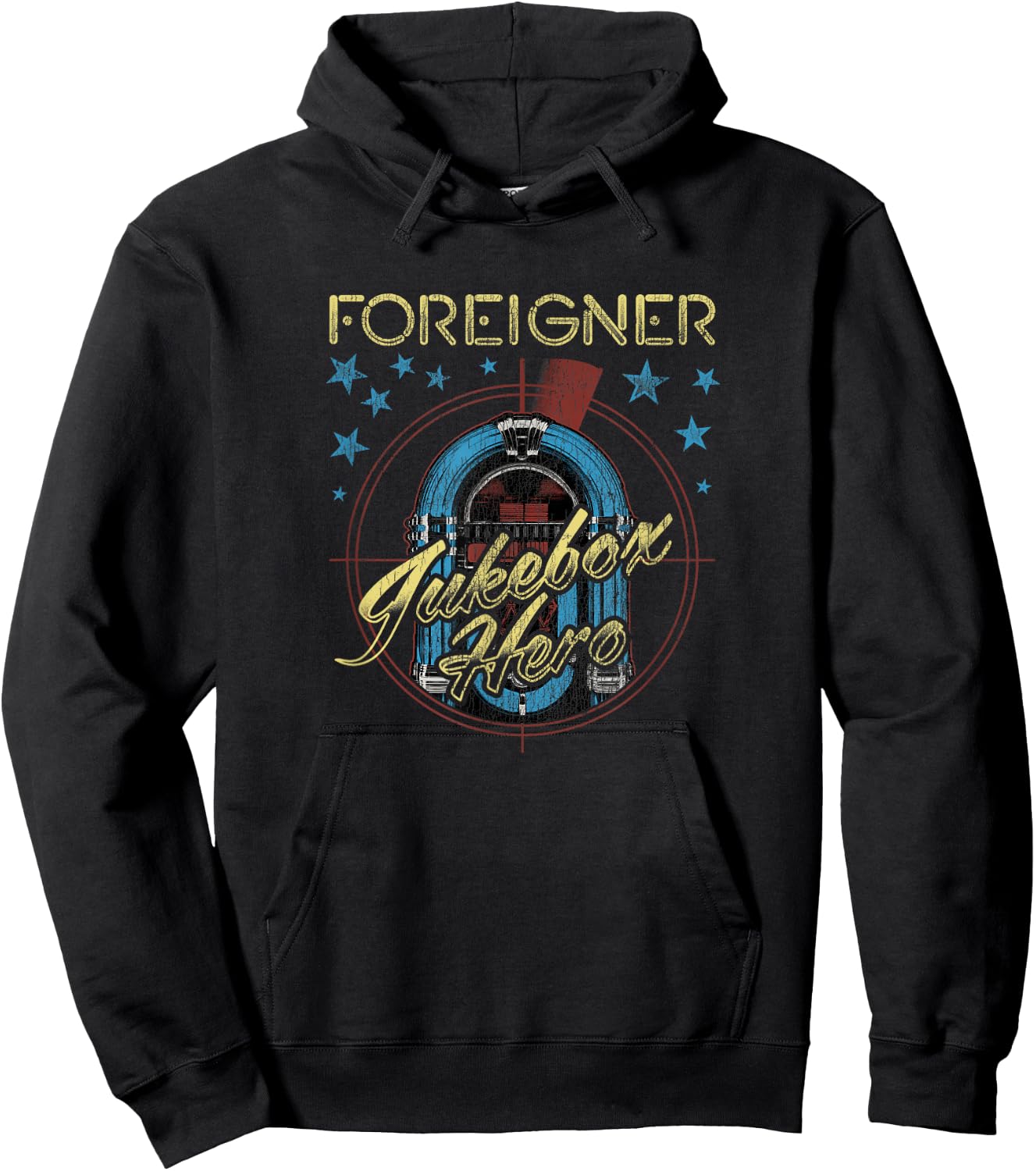 Foreigner Juke Box Hero Hoodie - Hoodie | Black