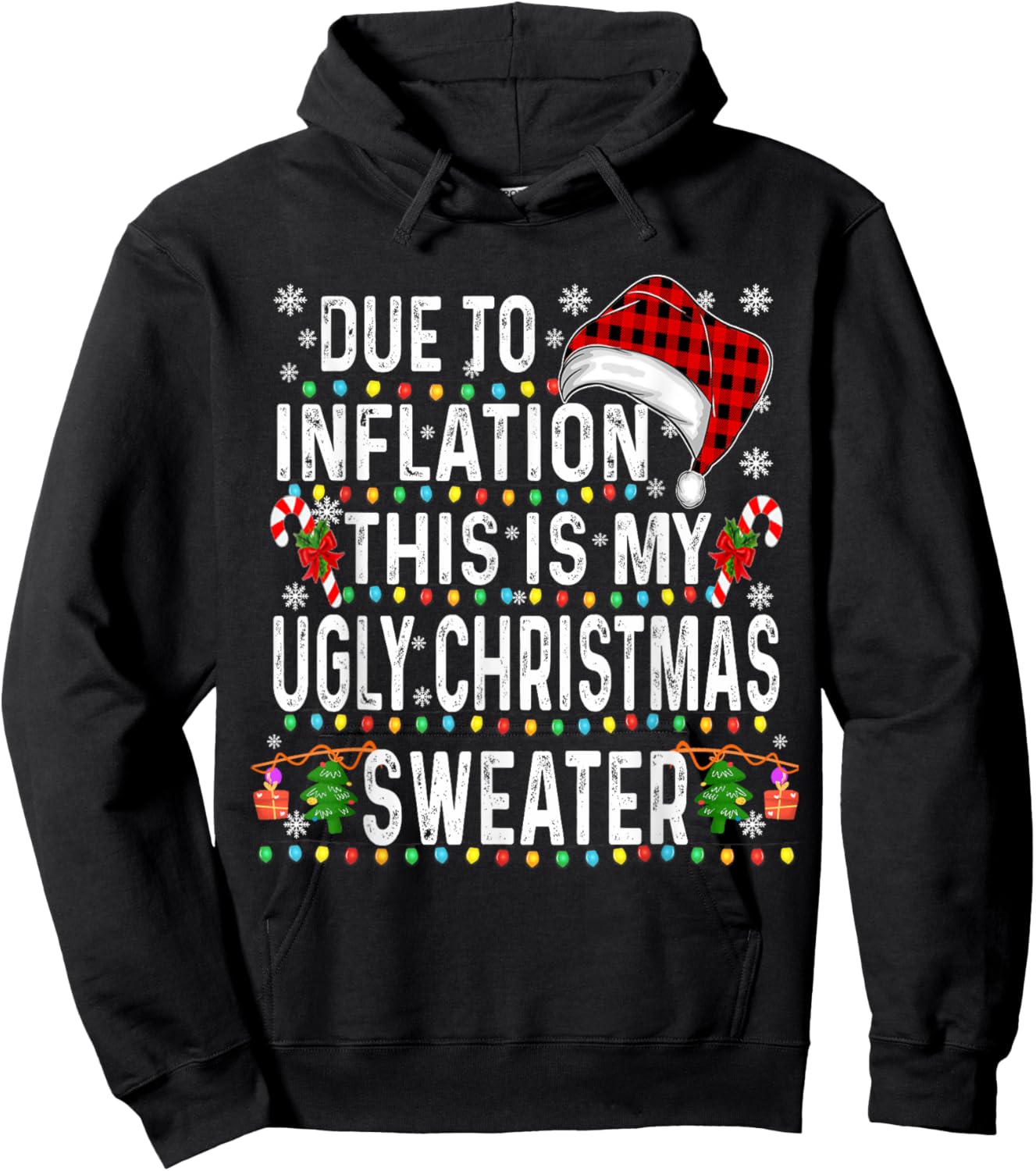 Family Christmas Pajama Men Women Funny Christmas 2024 Hoodie - Hoodie | Black