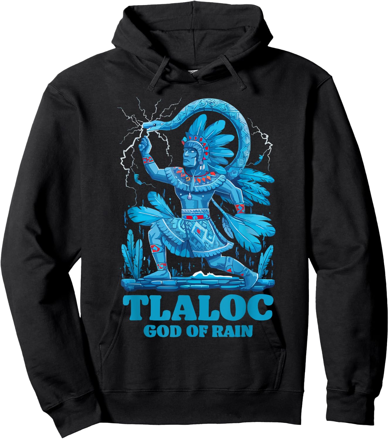 Aztec God Aztec Culture Mayan Indigenous Tlaloc Statue Hoodie - Hoodie | Black