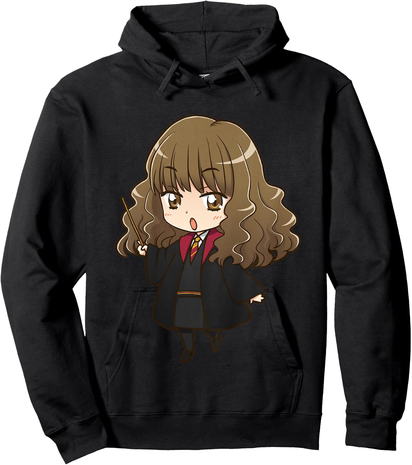 Kids Harry Potter Hermione Granger Anime Style Portrait Hoodie - Hoodie | Black