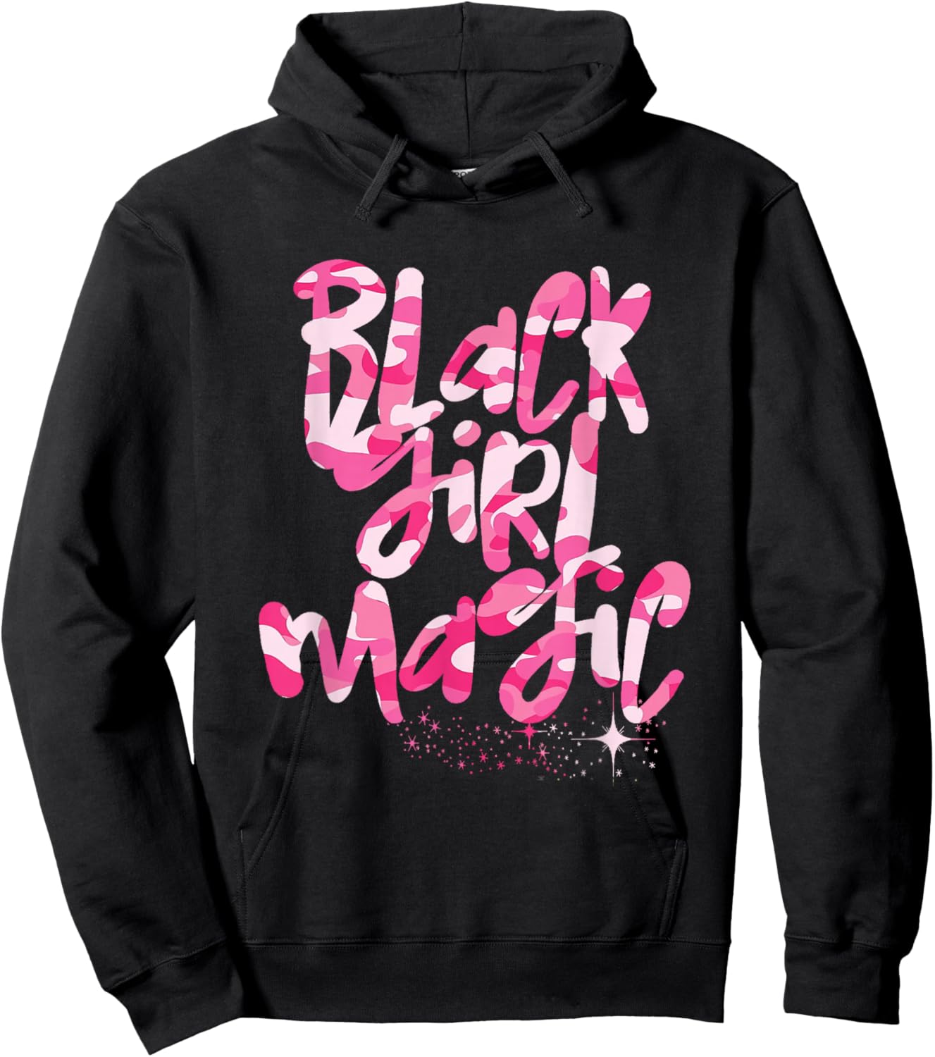 Pink Camo Black Girl Magic Melanin Camouflage Queen Woman Hoodie - Hoodie | Black