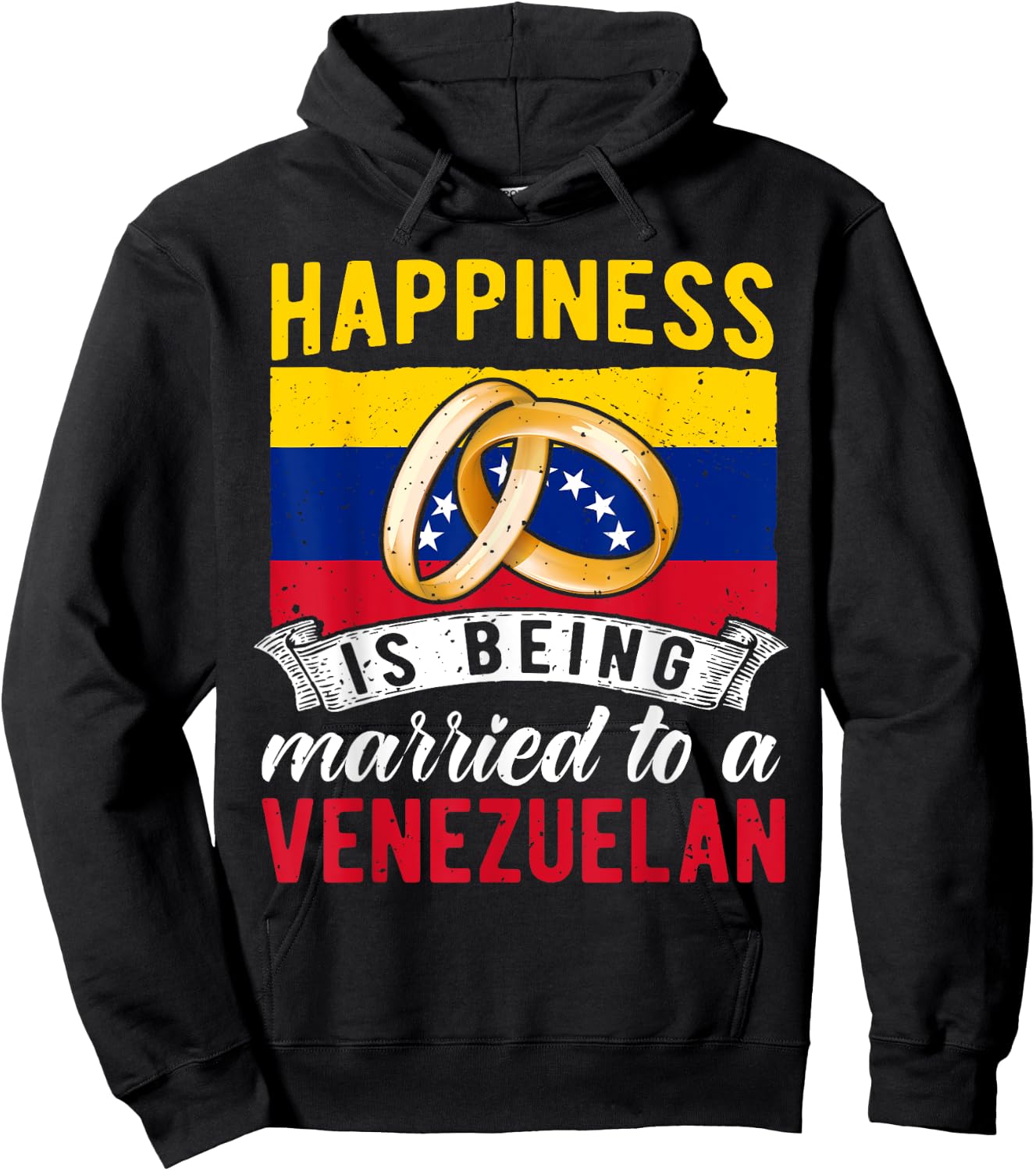 Wedding Anniversary, Married To A Venezuelan, Marriage Hoodie - Hoodie | Black