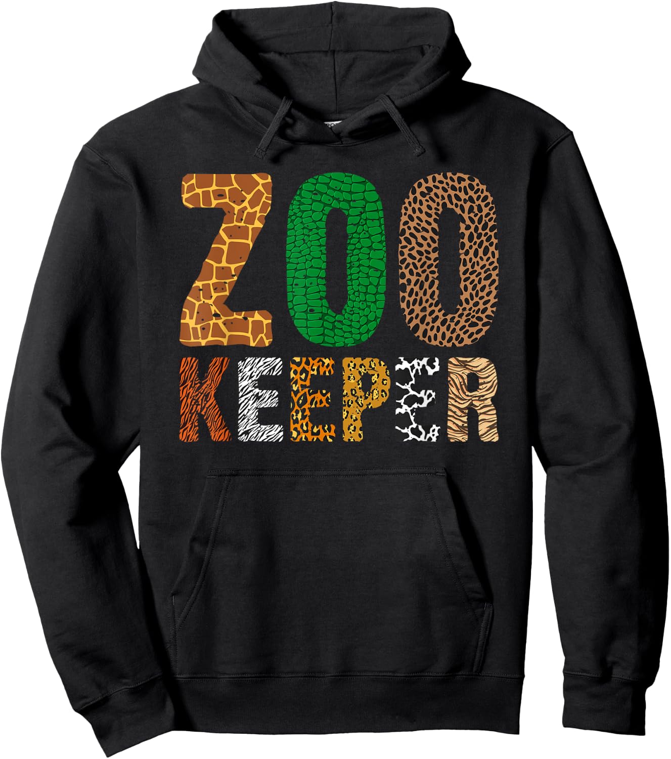 Funny Zoo Keeper Art Women Kids Africa Zookeeper Hoodie - Hoodie | Black